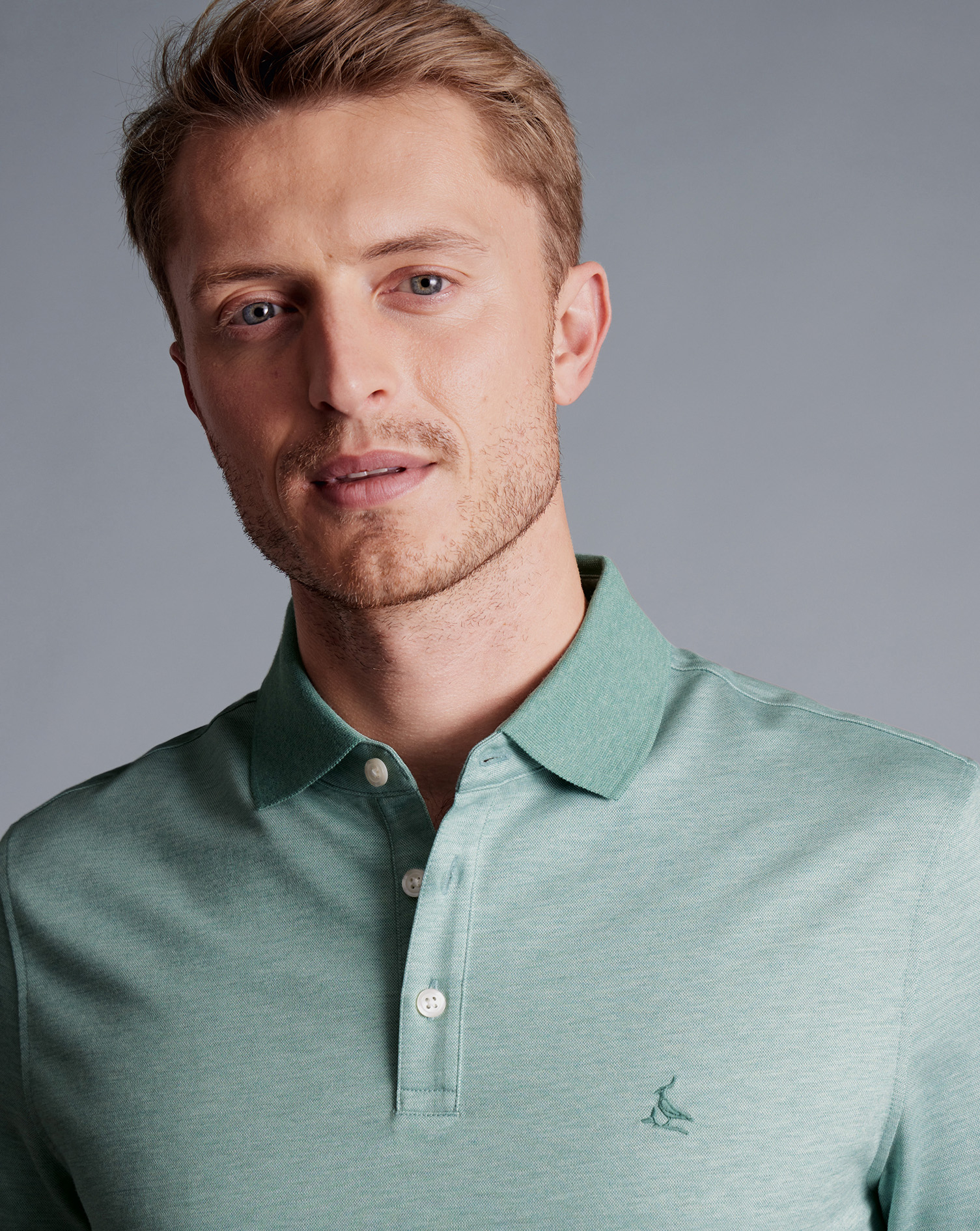 Birdseye Pique Polo - Teal Green