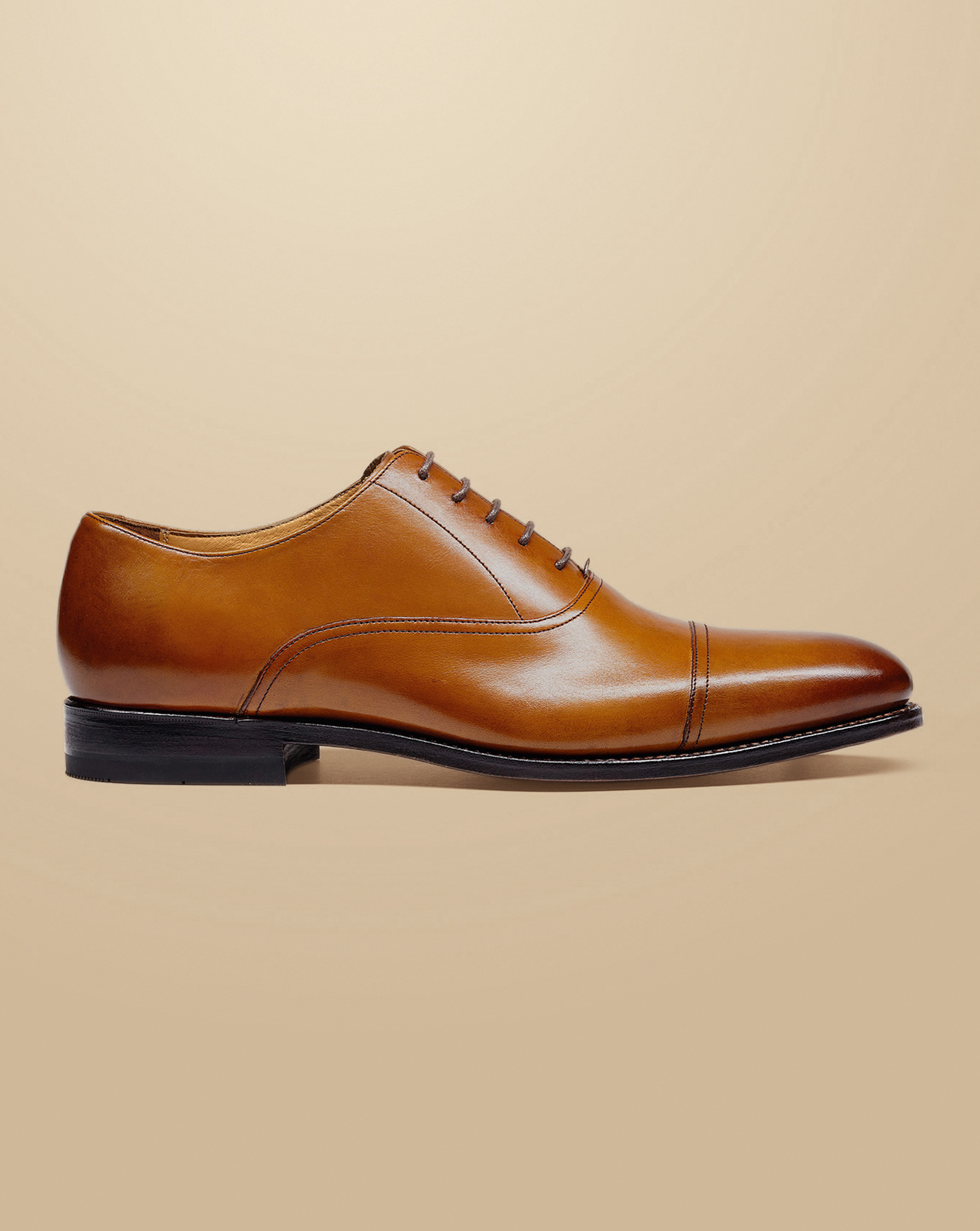 Leather Oxford Shoes - Tan