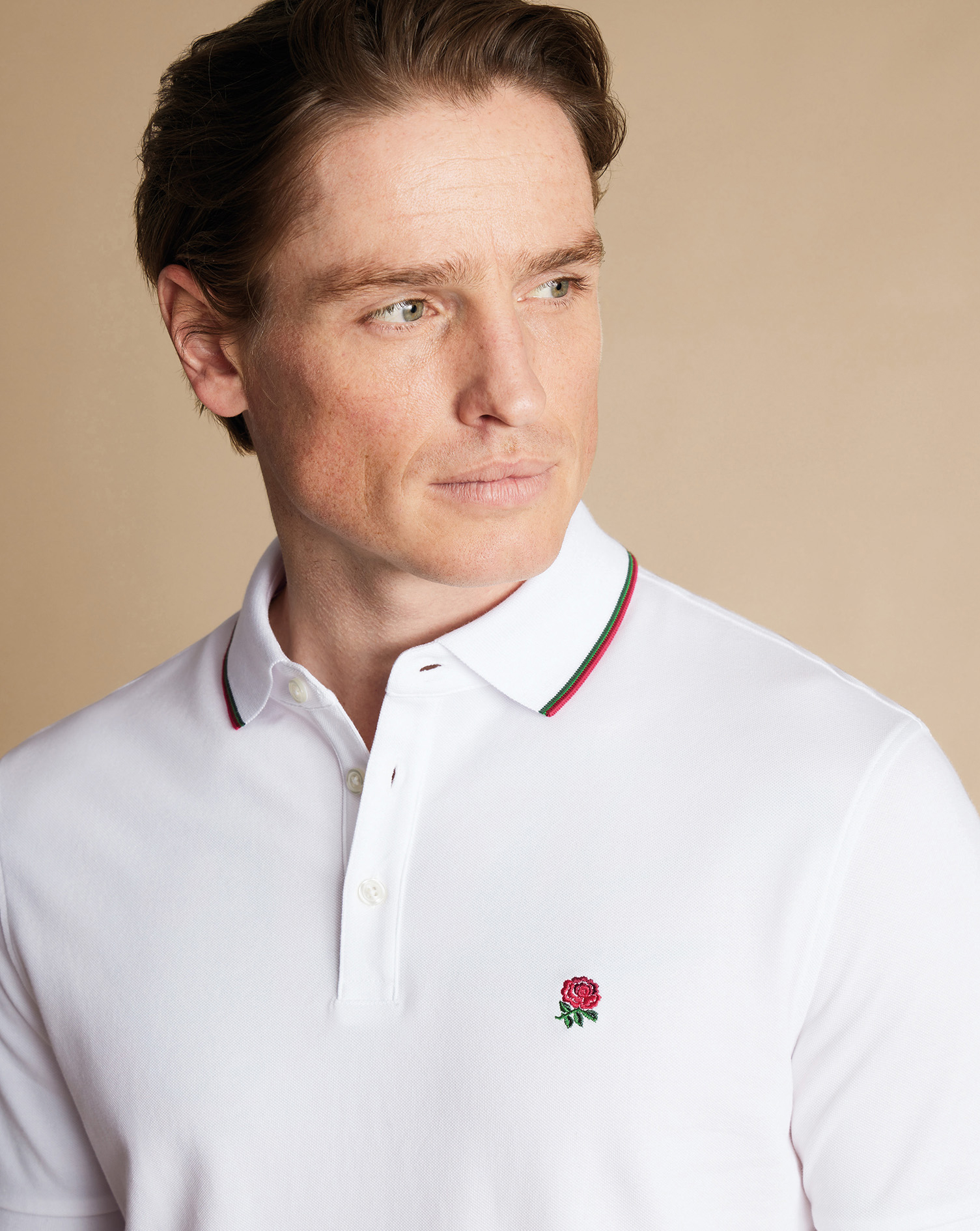 England Rugby Pique Polo - White