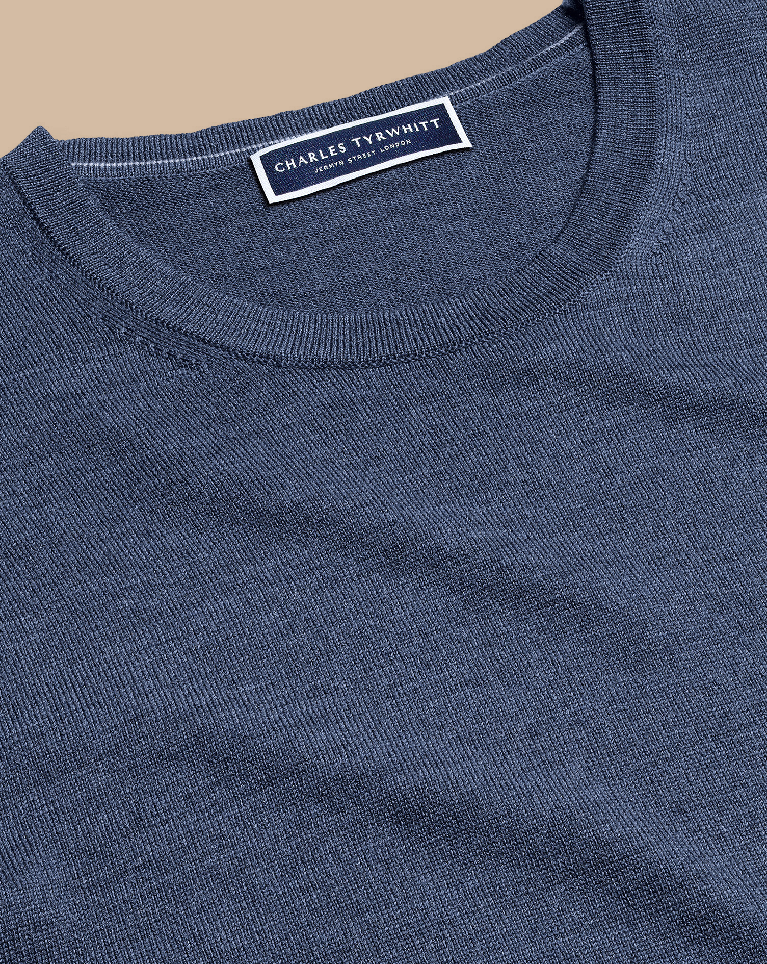 Merino Crew Neck Jumper - Indigo Melange