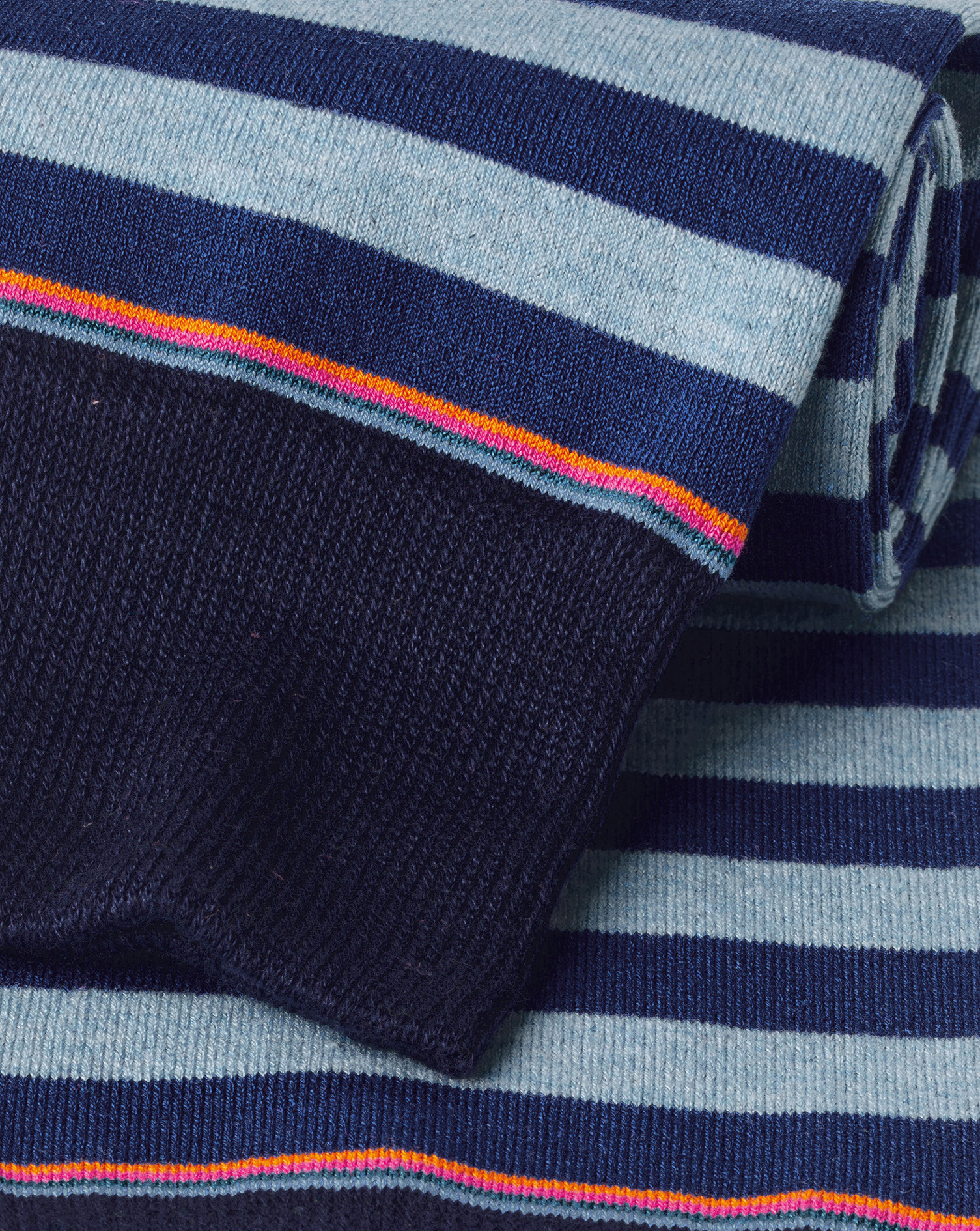 Block Stripe Socks  - Ice Blue