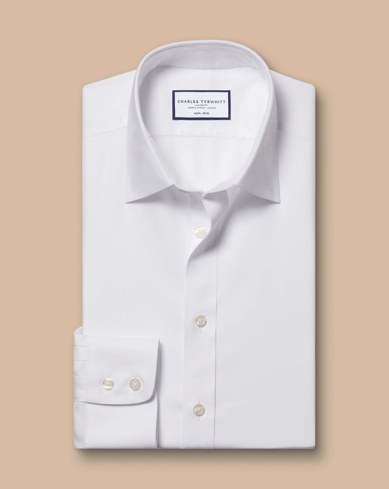 Non-Iron Twill Shirt - White