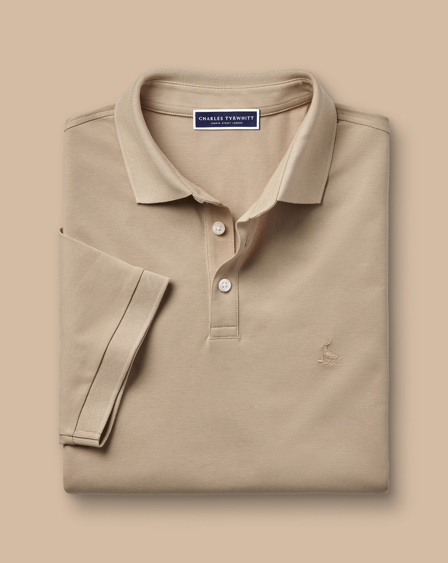 Tyrwhitt Pique Polo - Taupe