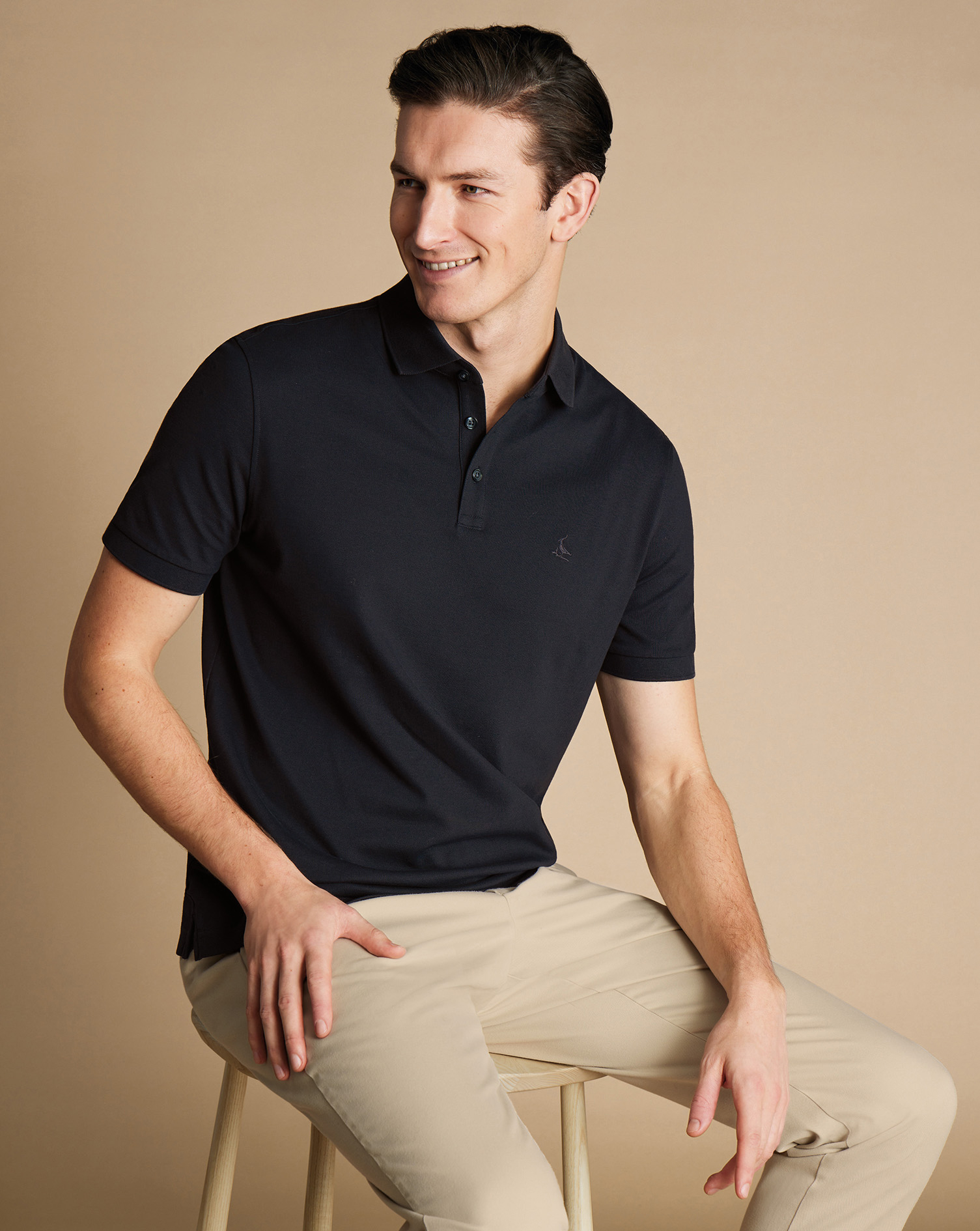 Tyrwhitt Pique Polo - Black