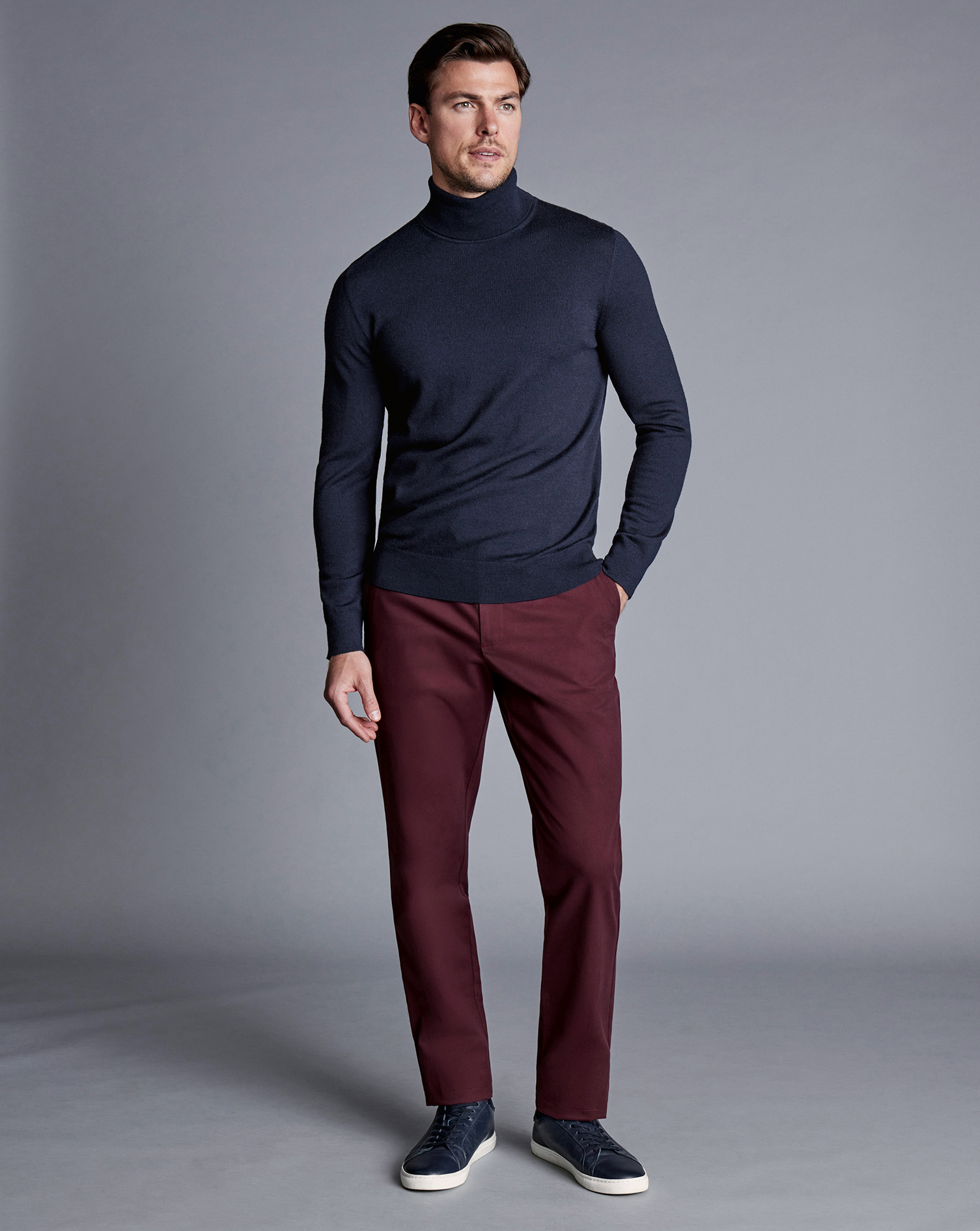 Ultimate Non-Iron Chinos - Wine Red