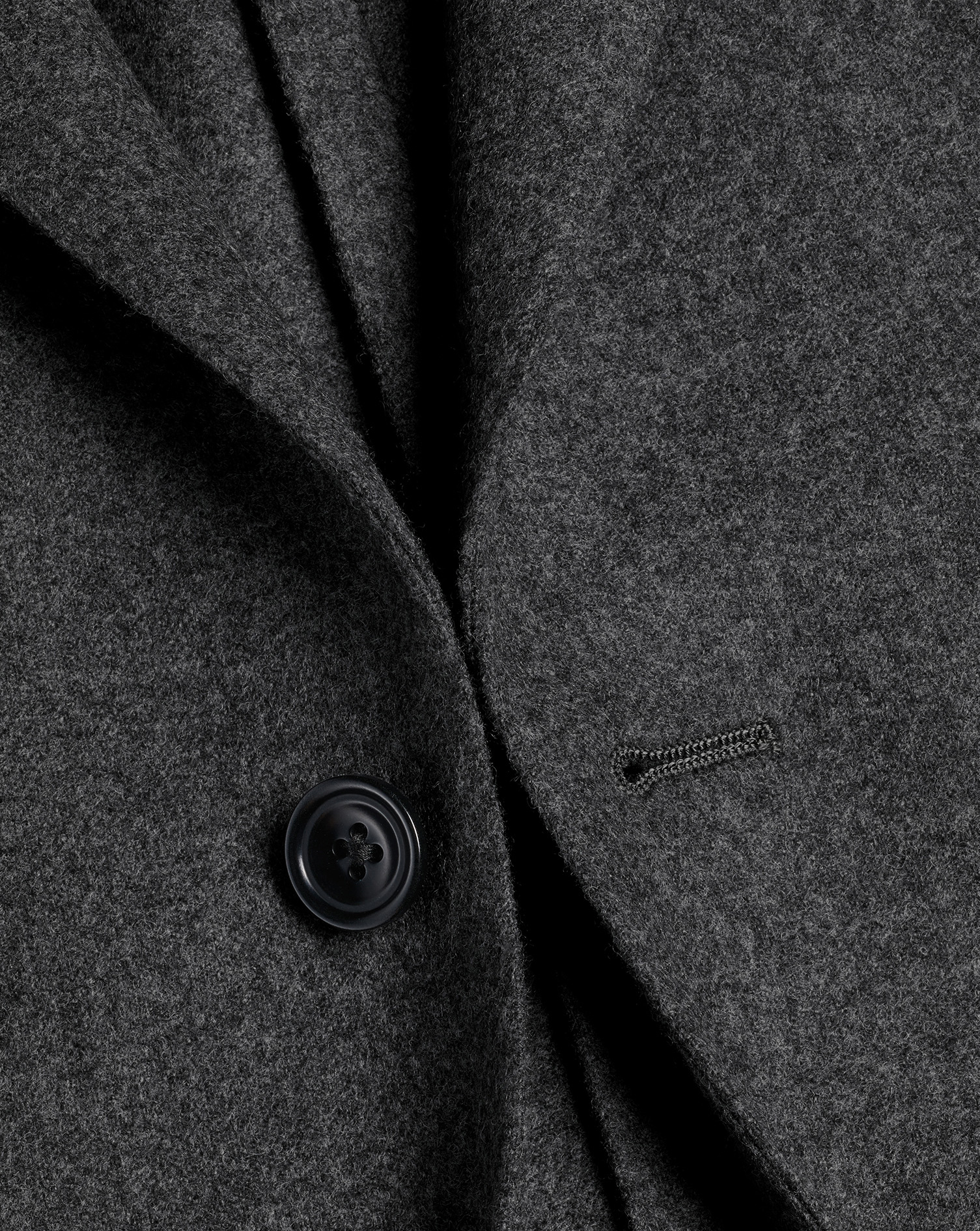 Unstructured Wool Twill Jacket - Charcoal Grey