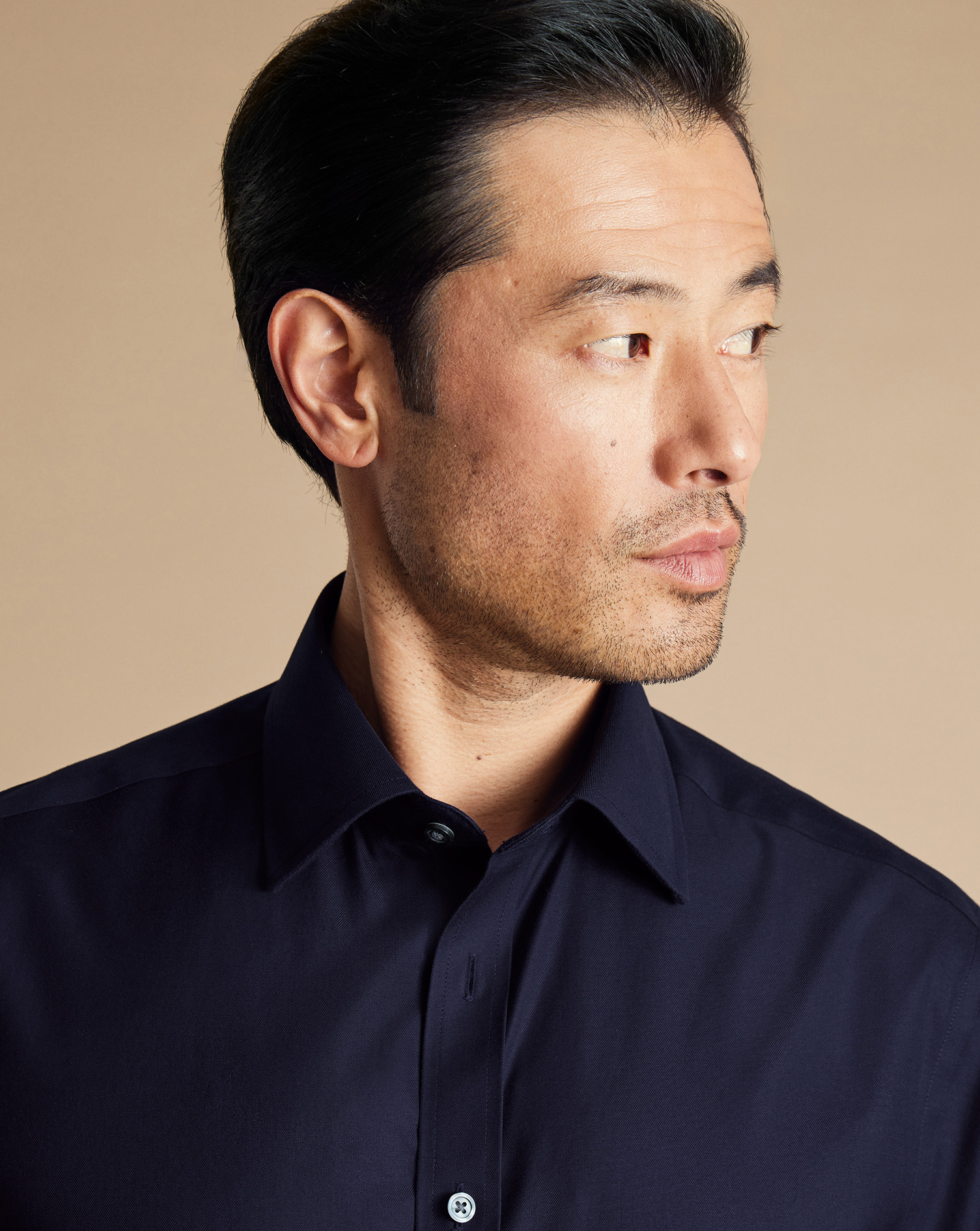 Non-Iron Twill Shirt - Navy