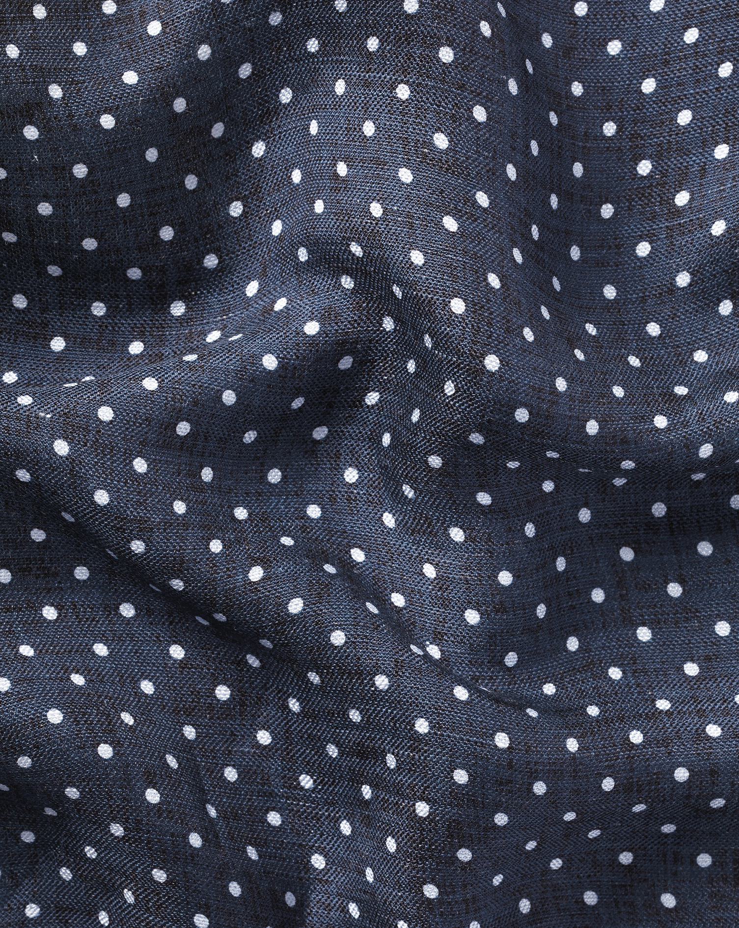 Spot Linen Silk Pocket Square - French Blue