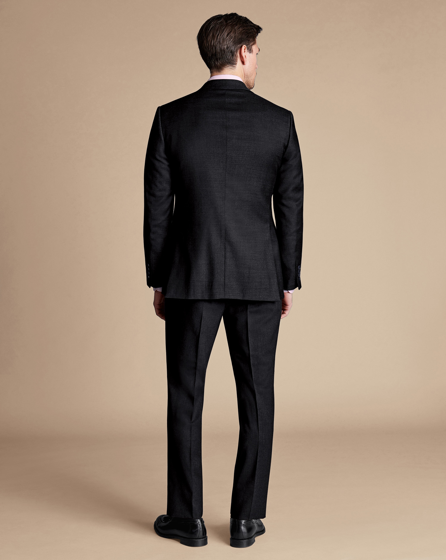 Natural Stretch Twill Suit - Black