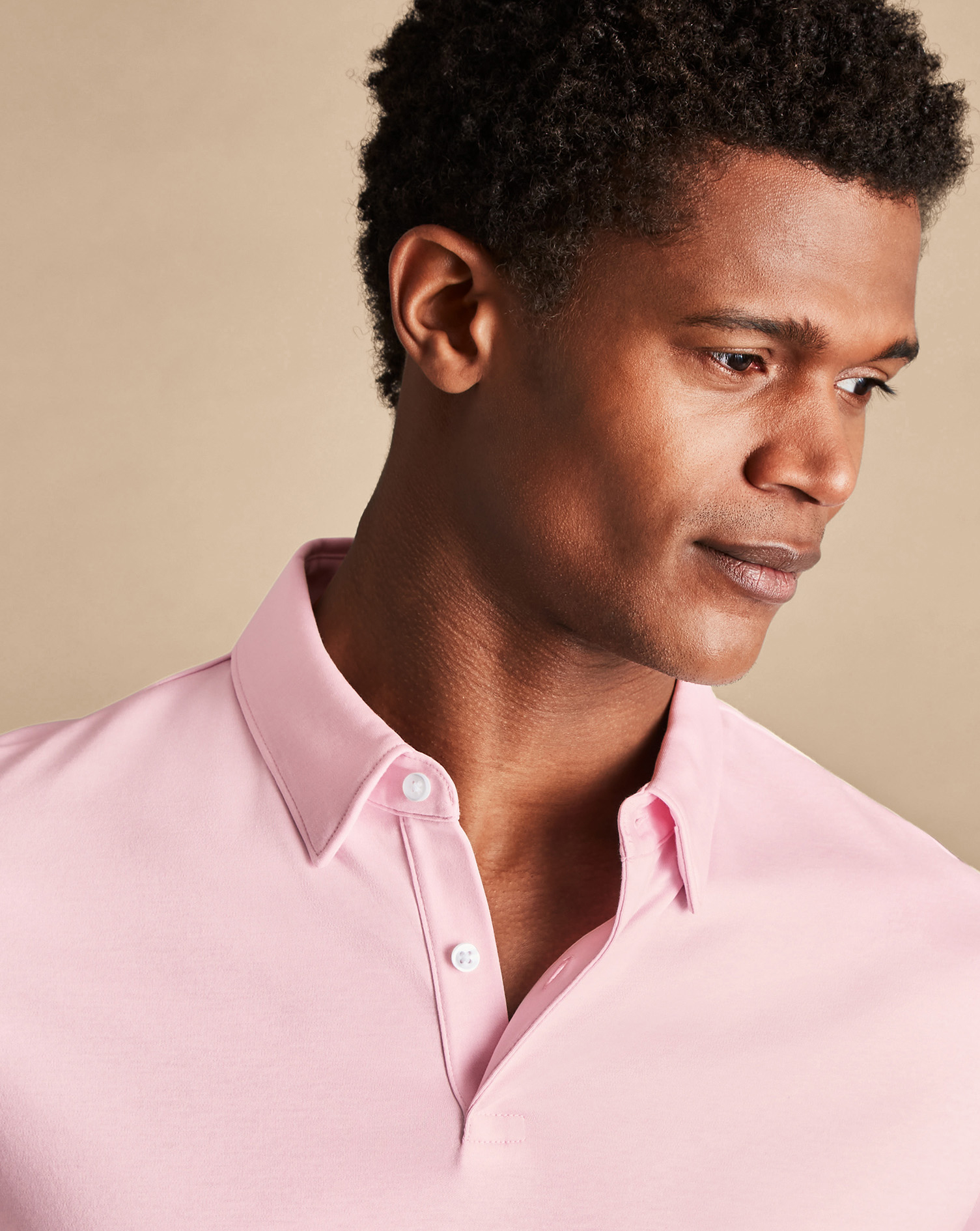 Smart Jersey Polo - Light Pink