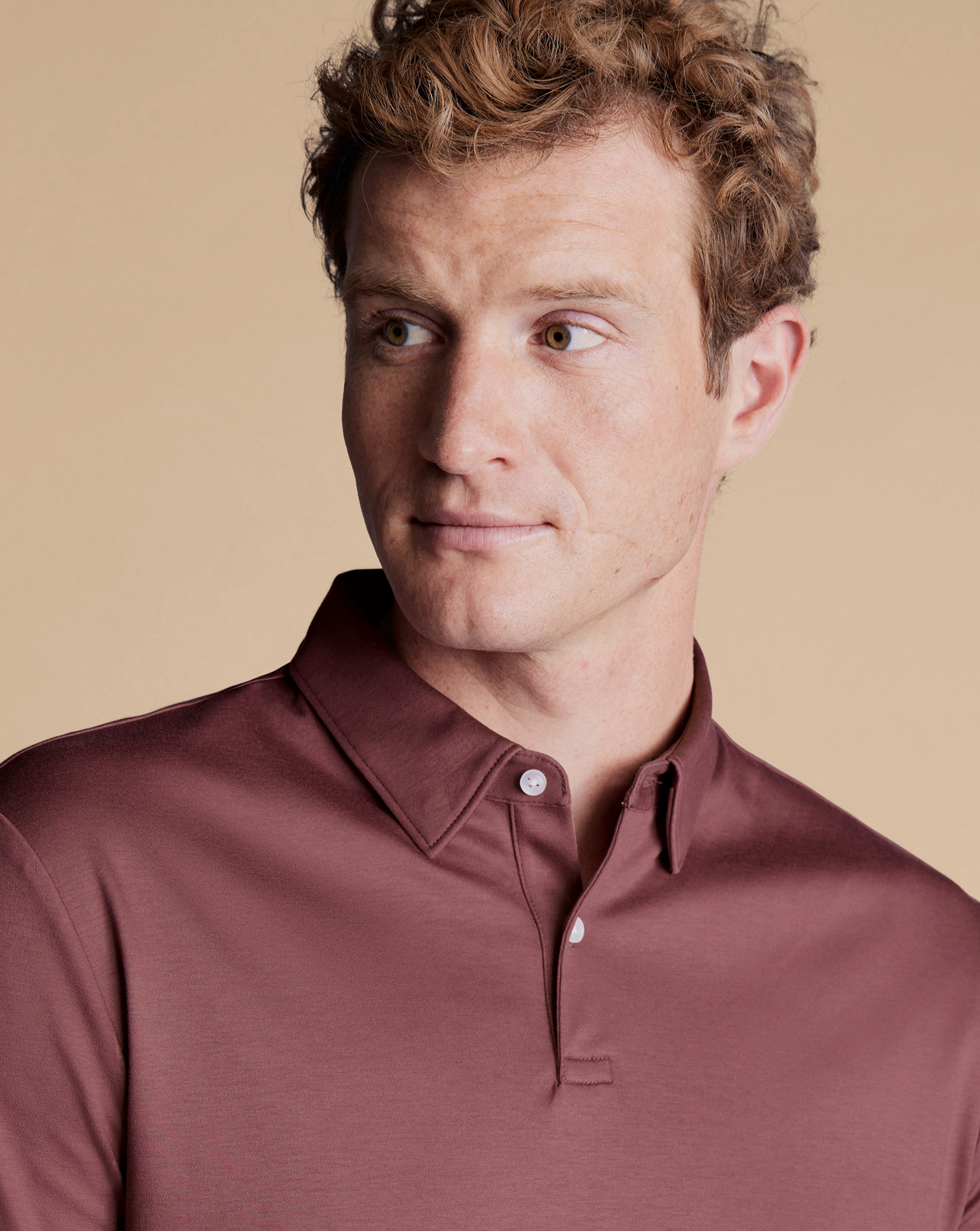 Smart Jersey Polo - Claret Pink