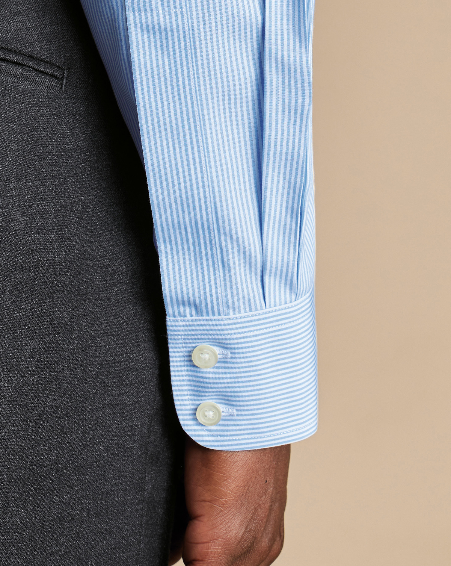 Non-Iron Bengal Stripe Shirt - Sky Blue