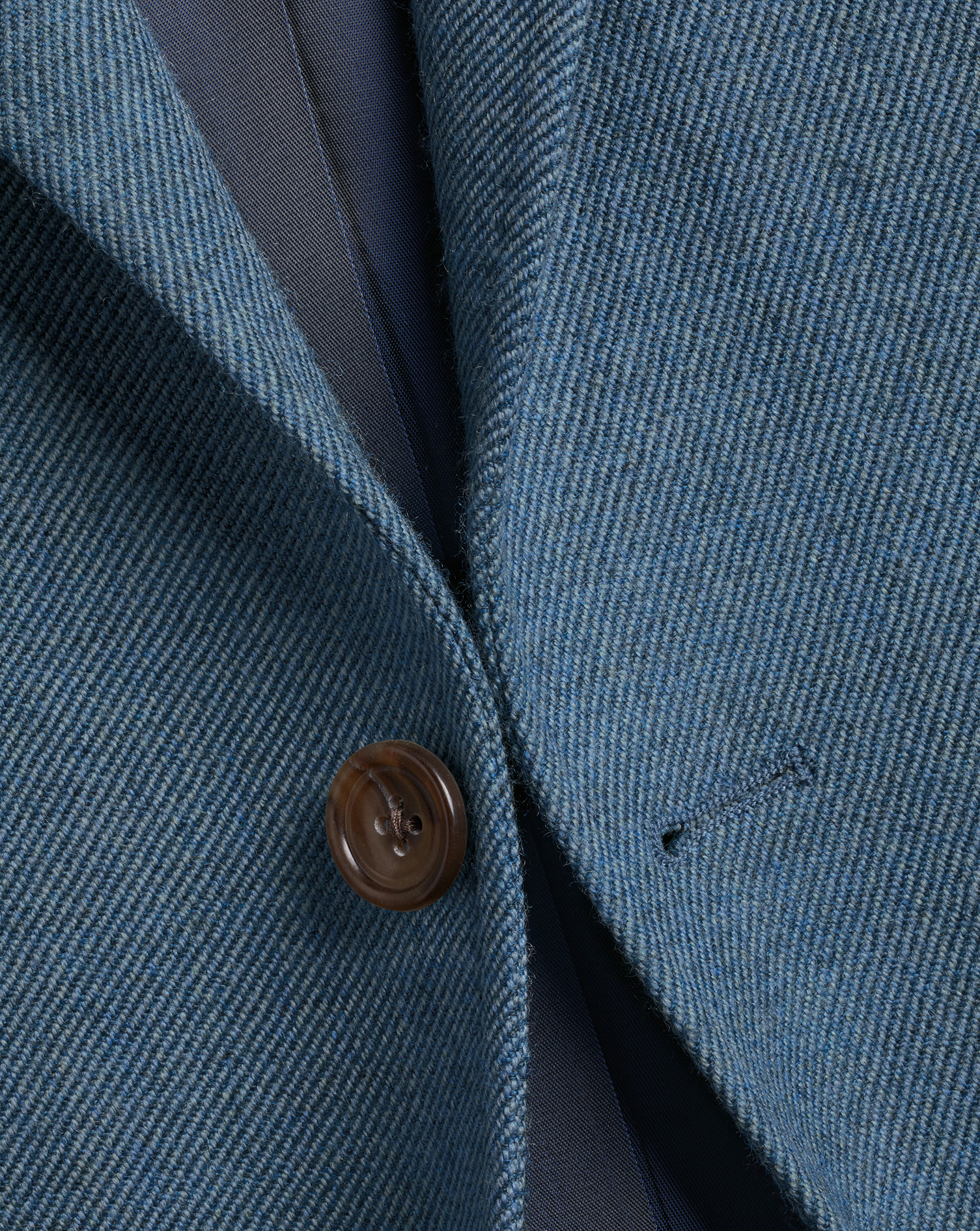 Twill Wool Texture Jacket - Mid Blue