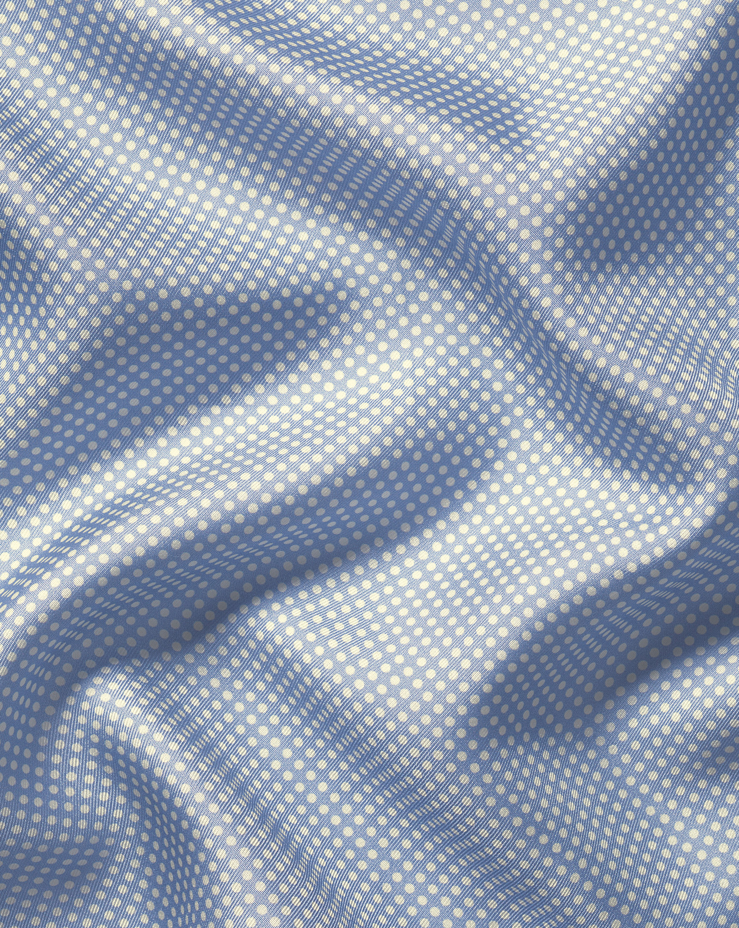 Spot Print Silk Pocket Square - Sky Blue