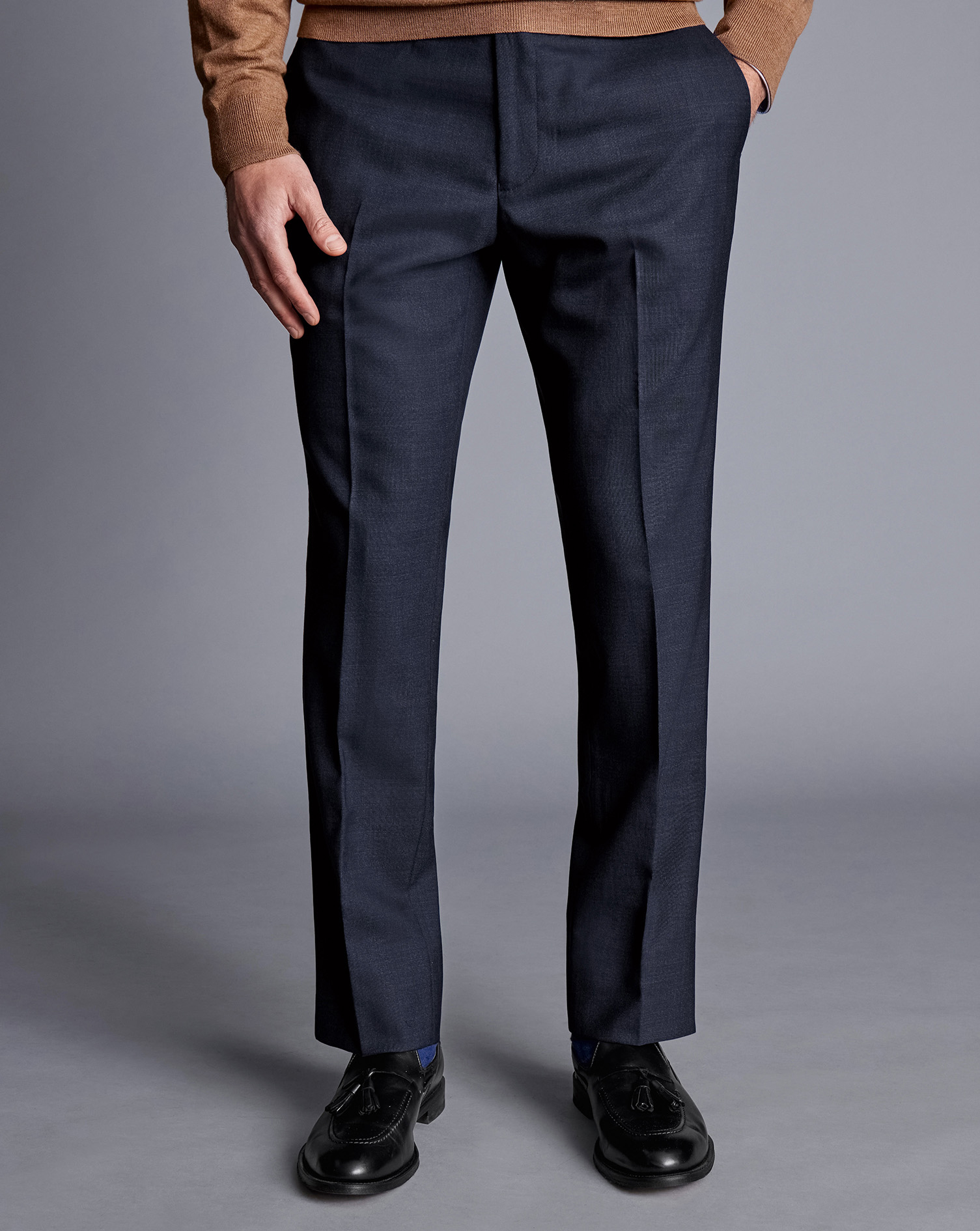 Smart Italian Luxury Trousers - Ink Blue