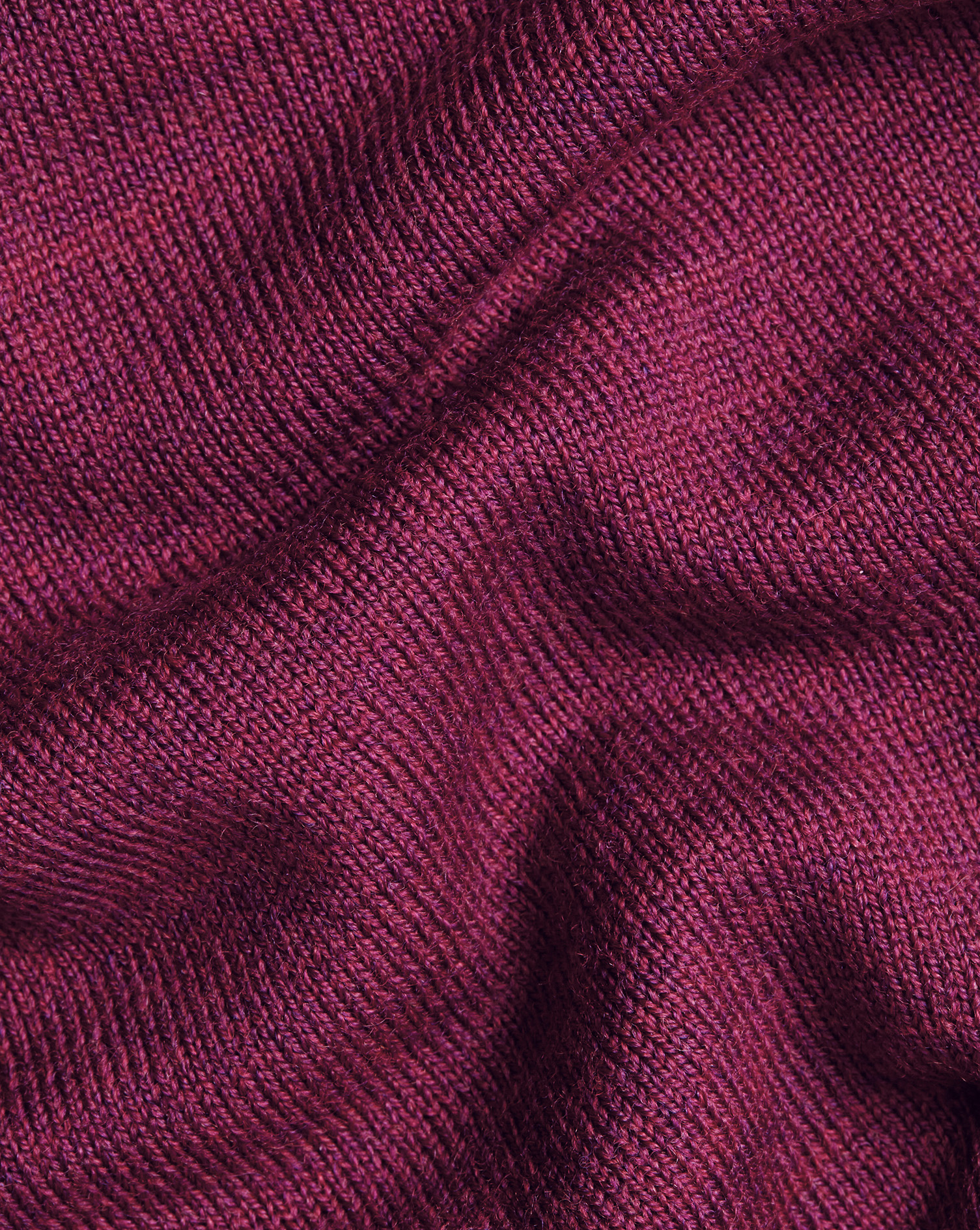 Merino Zip Neck Jumper - Dark Pink