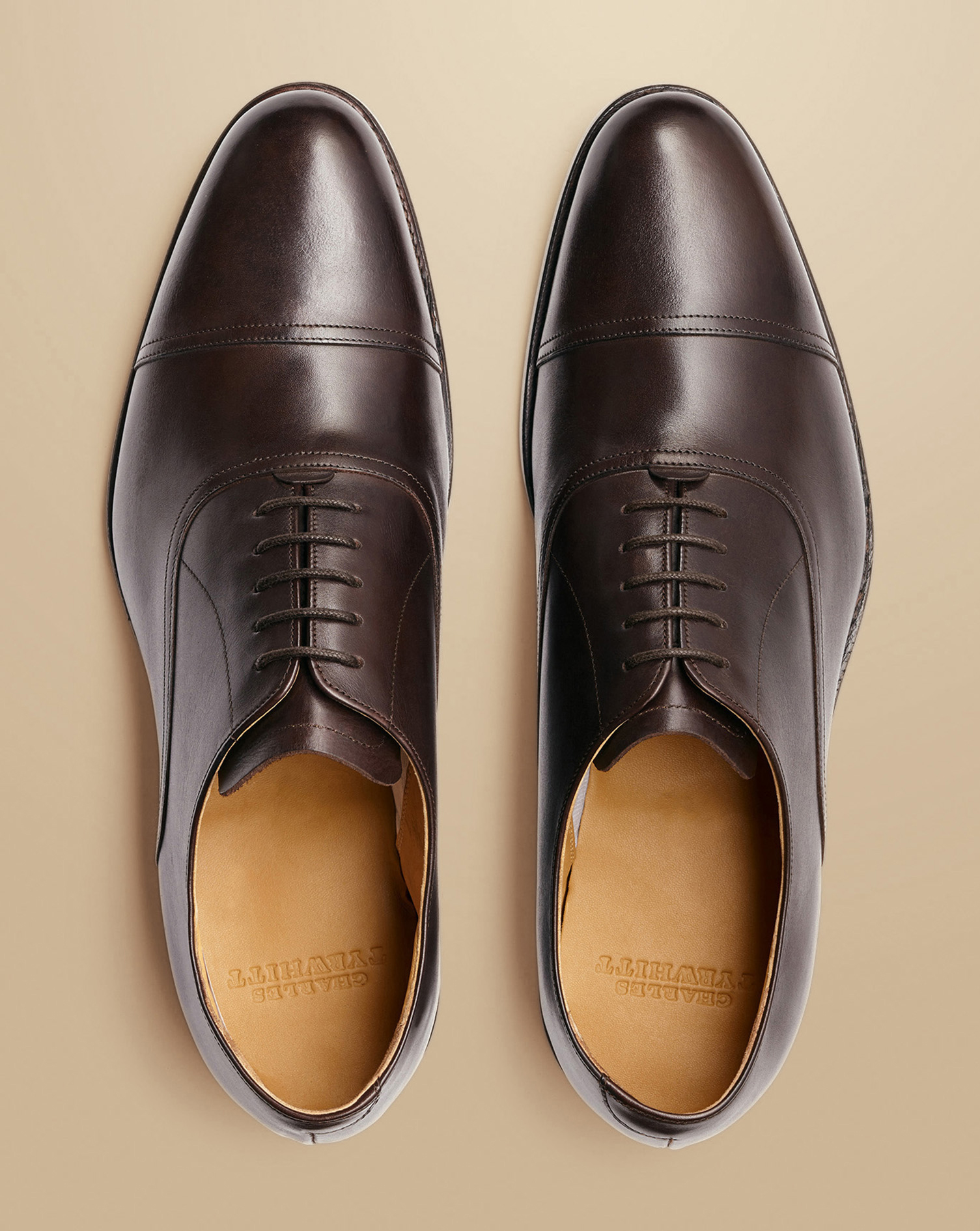 Leather Oxford Shoes - Dark Chocolate