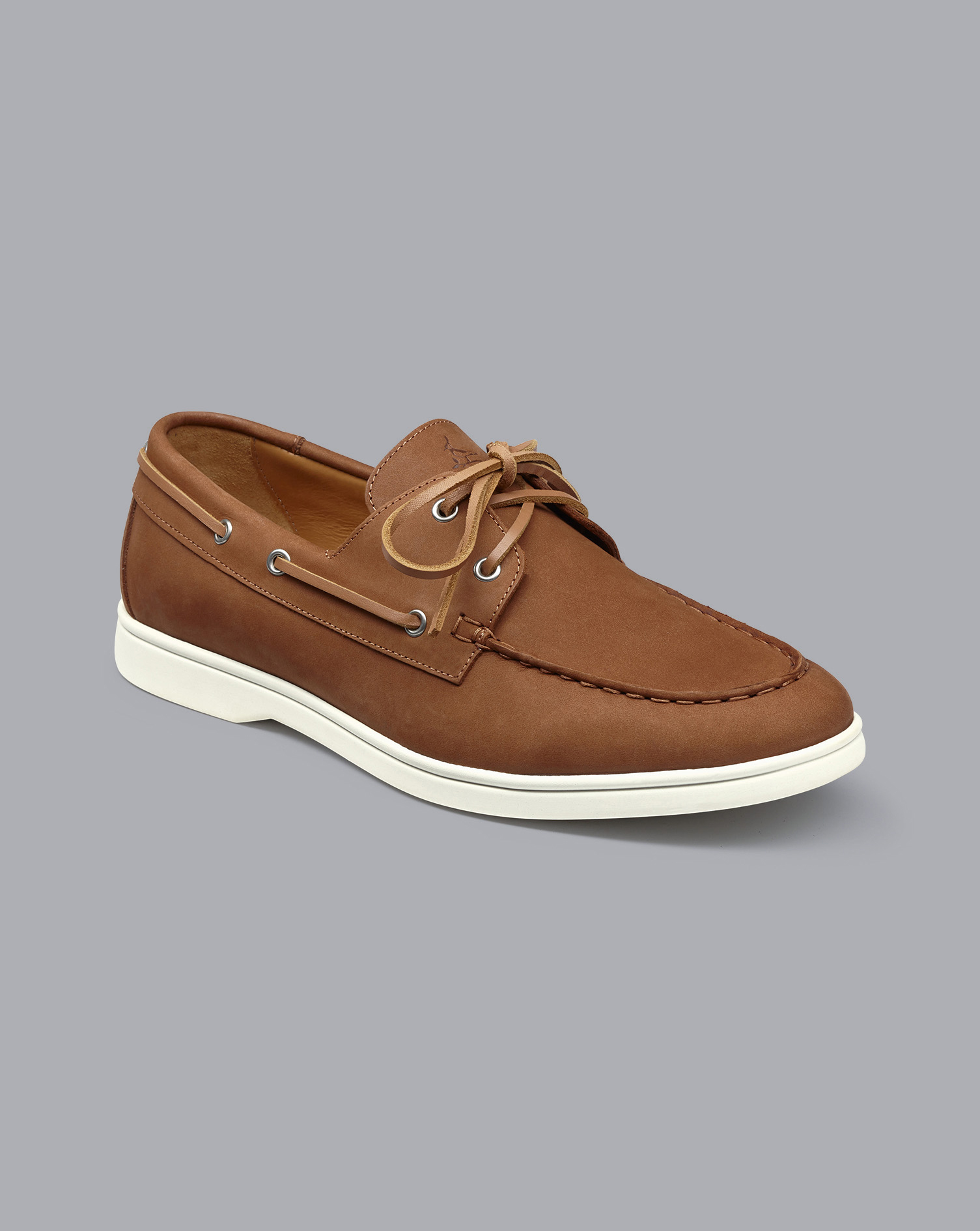 Nubuck Boat Shoes - Tobacco Brown