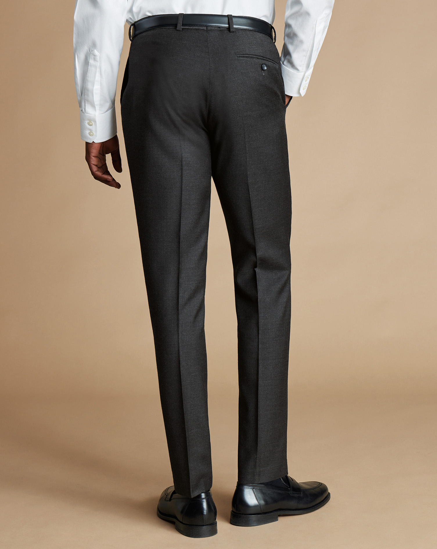 Natural Stretch Twill Suit - Charcoal