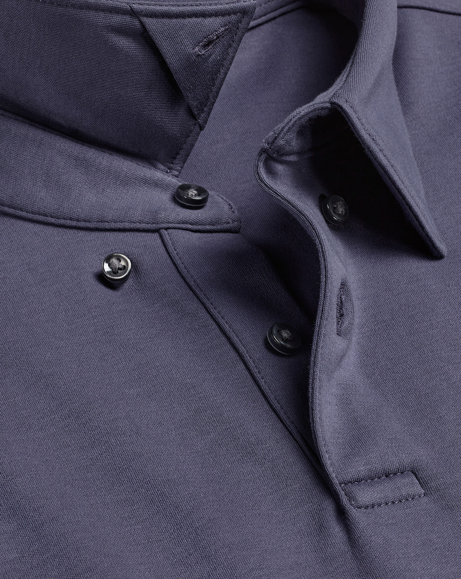 Long Sleeve Smart Jersey Polo - Dark Mauve