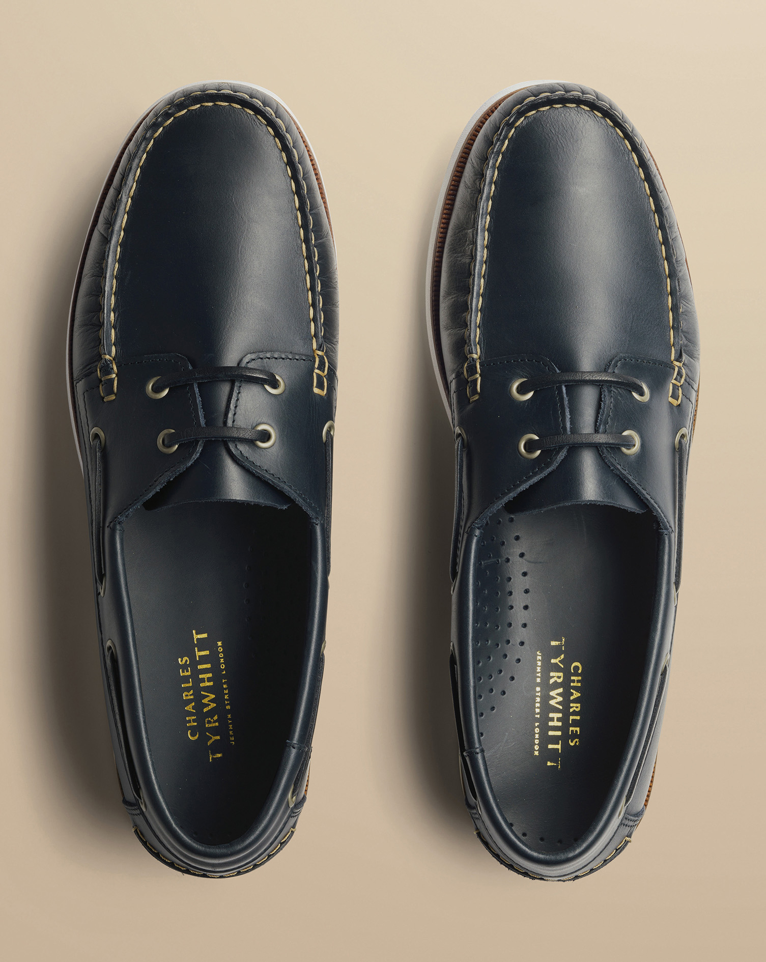 Leather Boat Shoe - Dark Navy