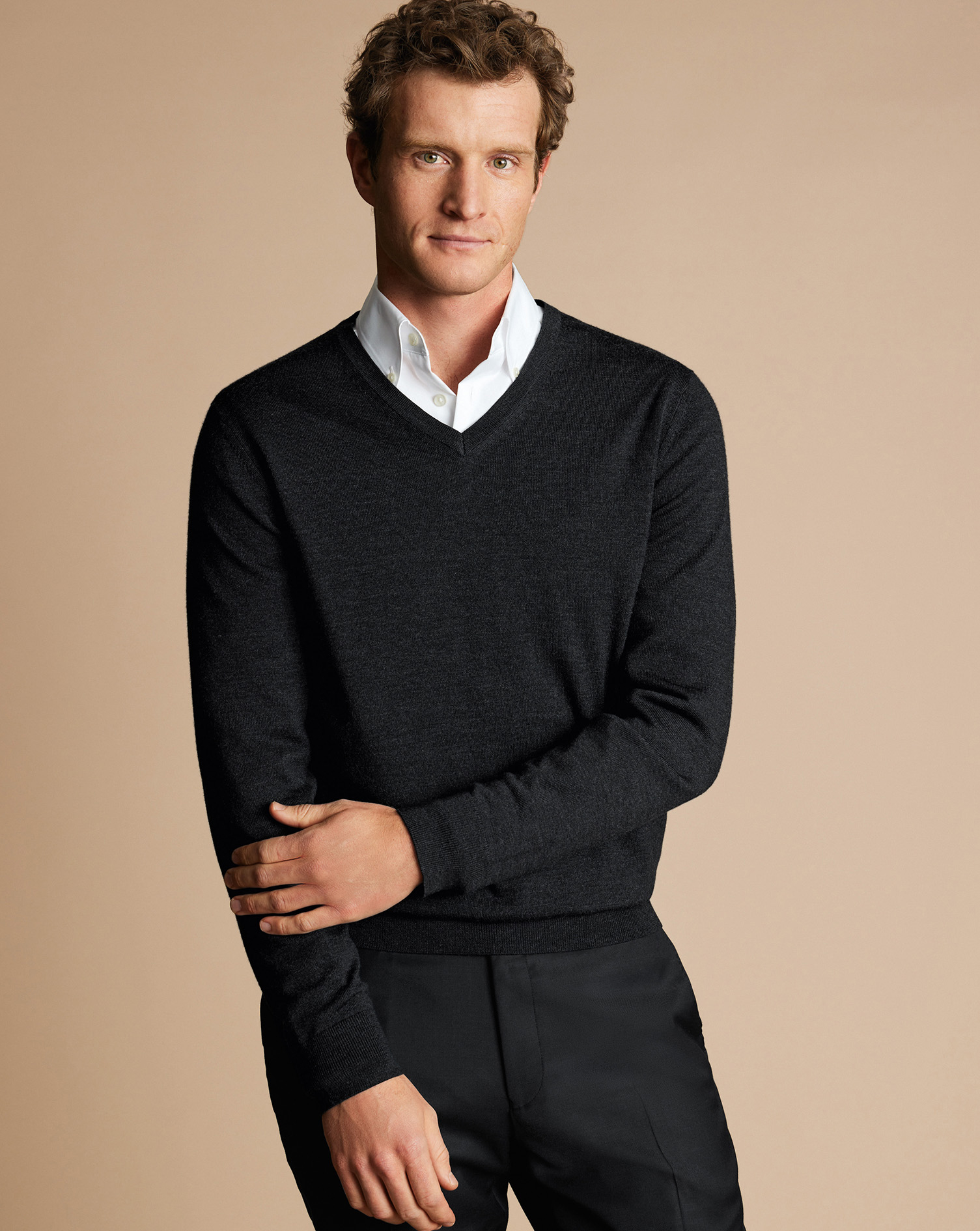 Responsible merino V-neck sweater