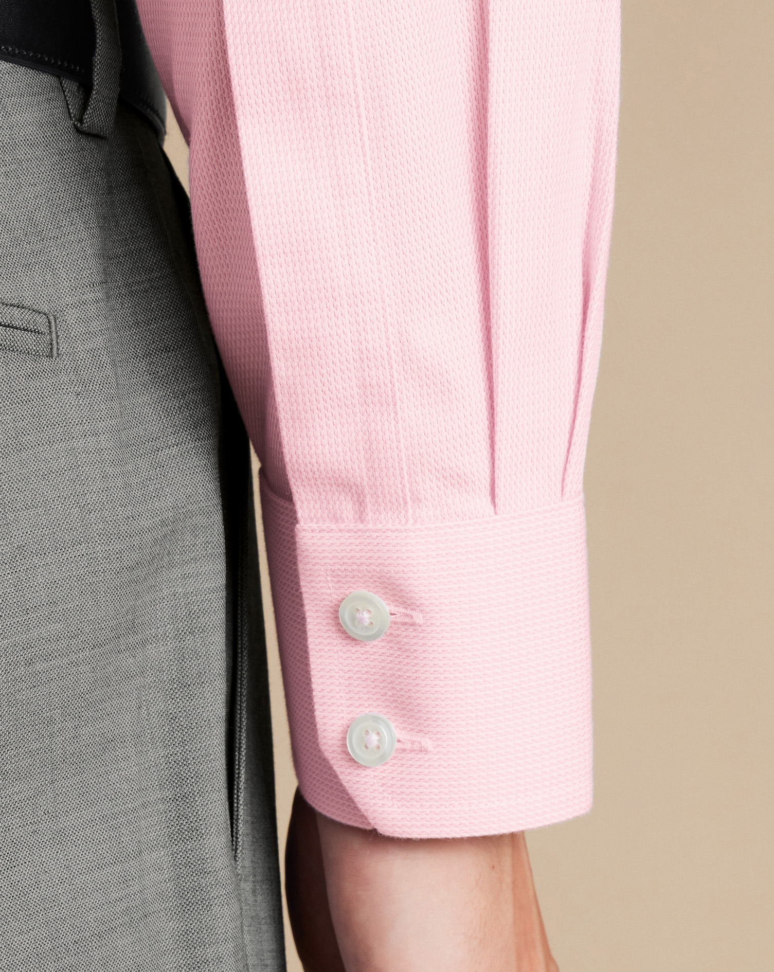 Cutaway Collar Non-Iron Mayfair Weave Shirt - Pink