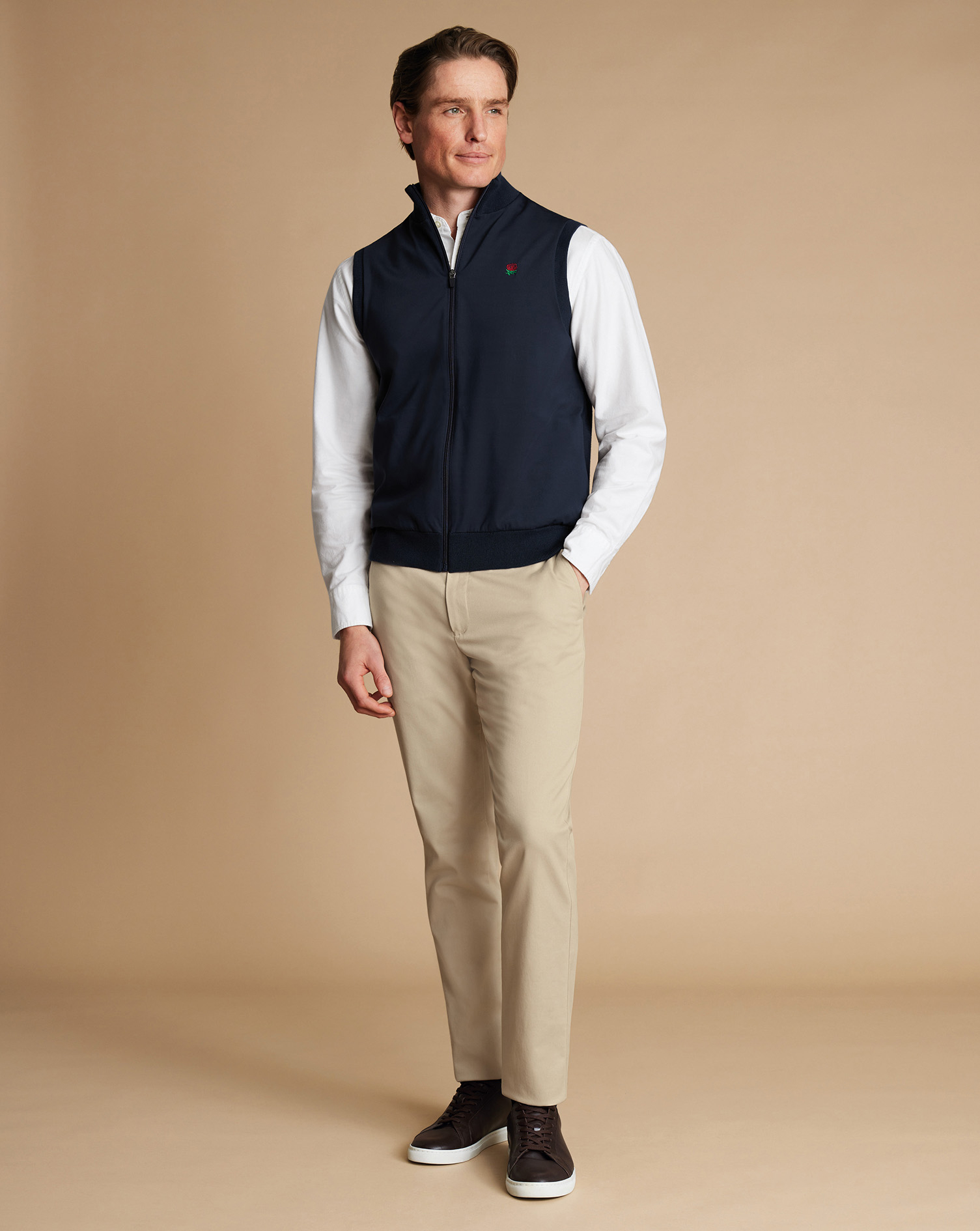 England Rugby Hybrid Gilet - Navy