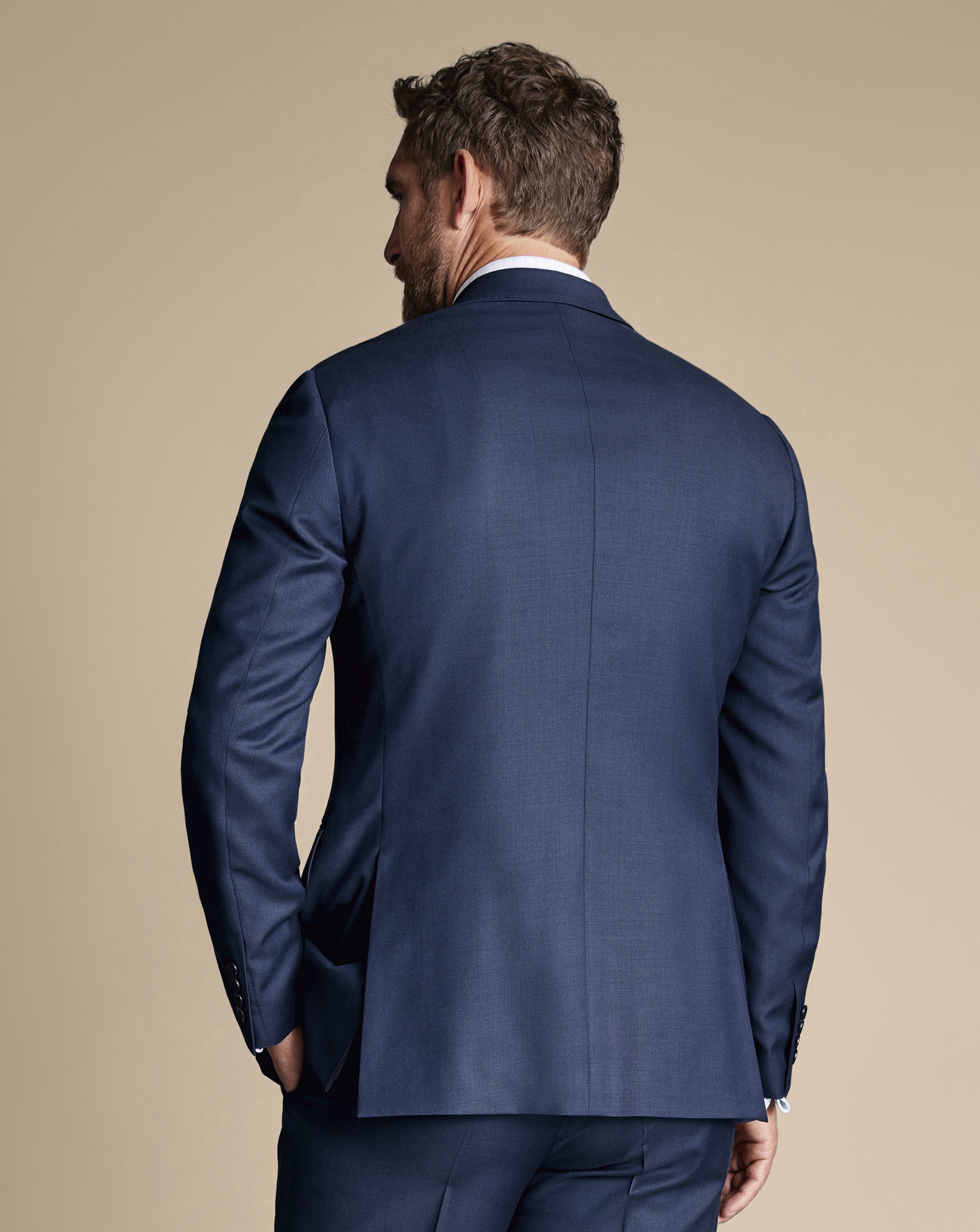 Natural Stretch Twill Suit Jacket - Royal Blue