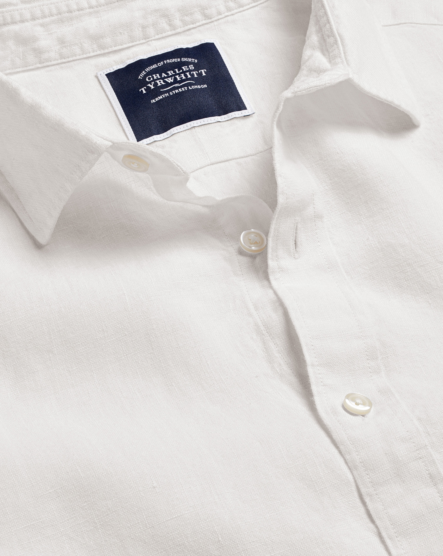 Pure Linen Shirt - White