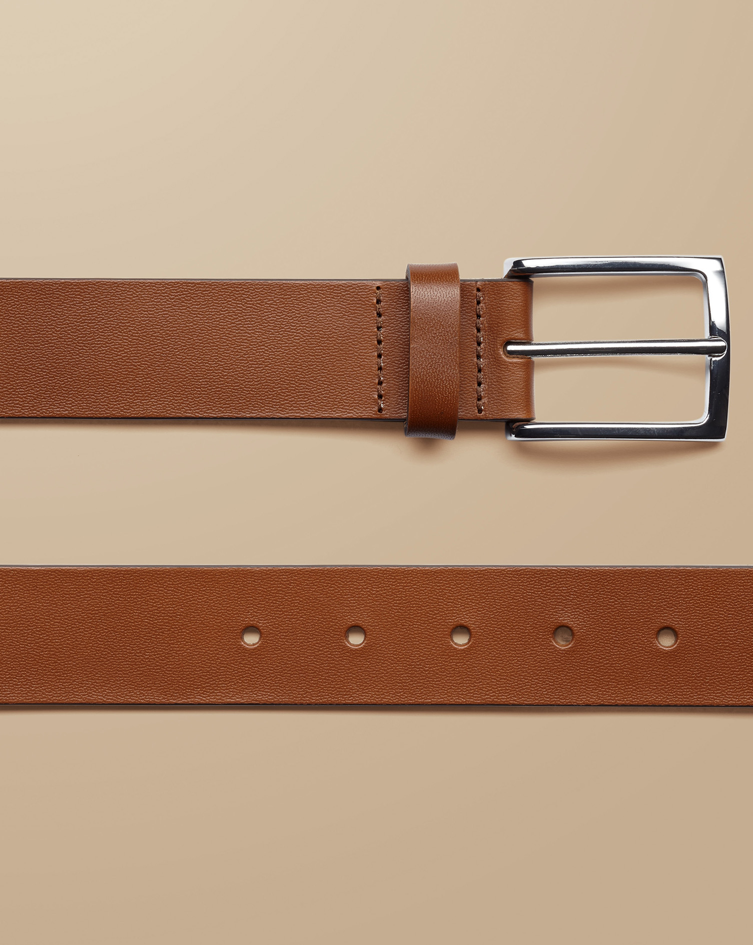 Made In England Leather Chino Belt - Tan