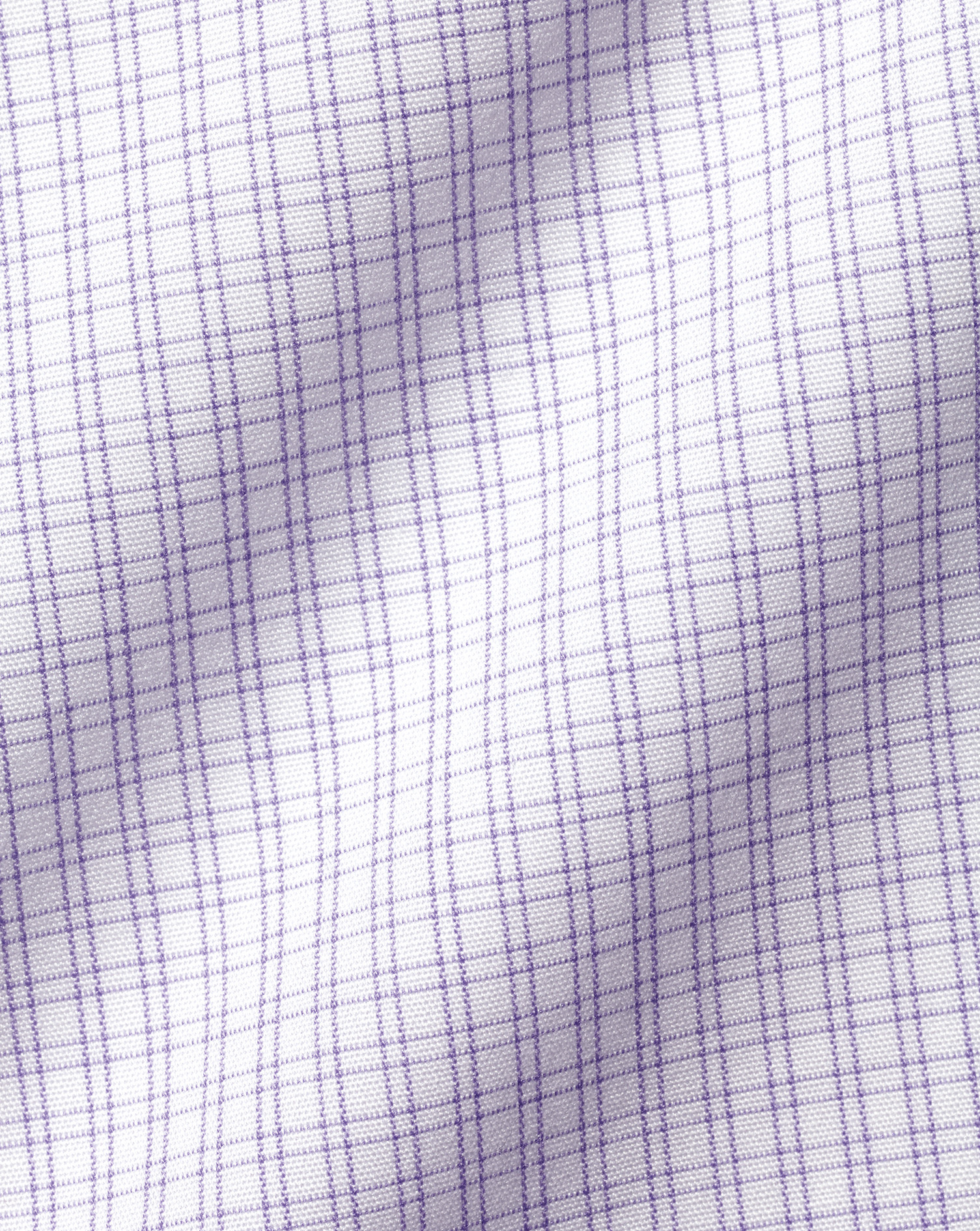 Non-Iron Double Check Shirt - Lilac Purple