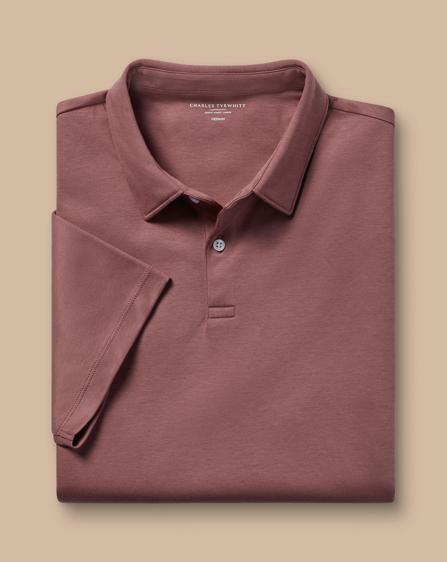 Smart Jersey Polo - Claret Pink