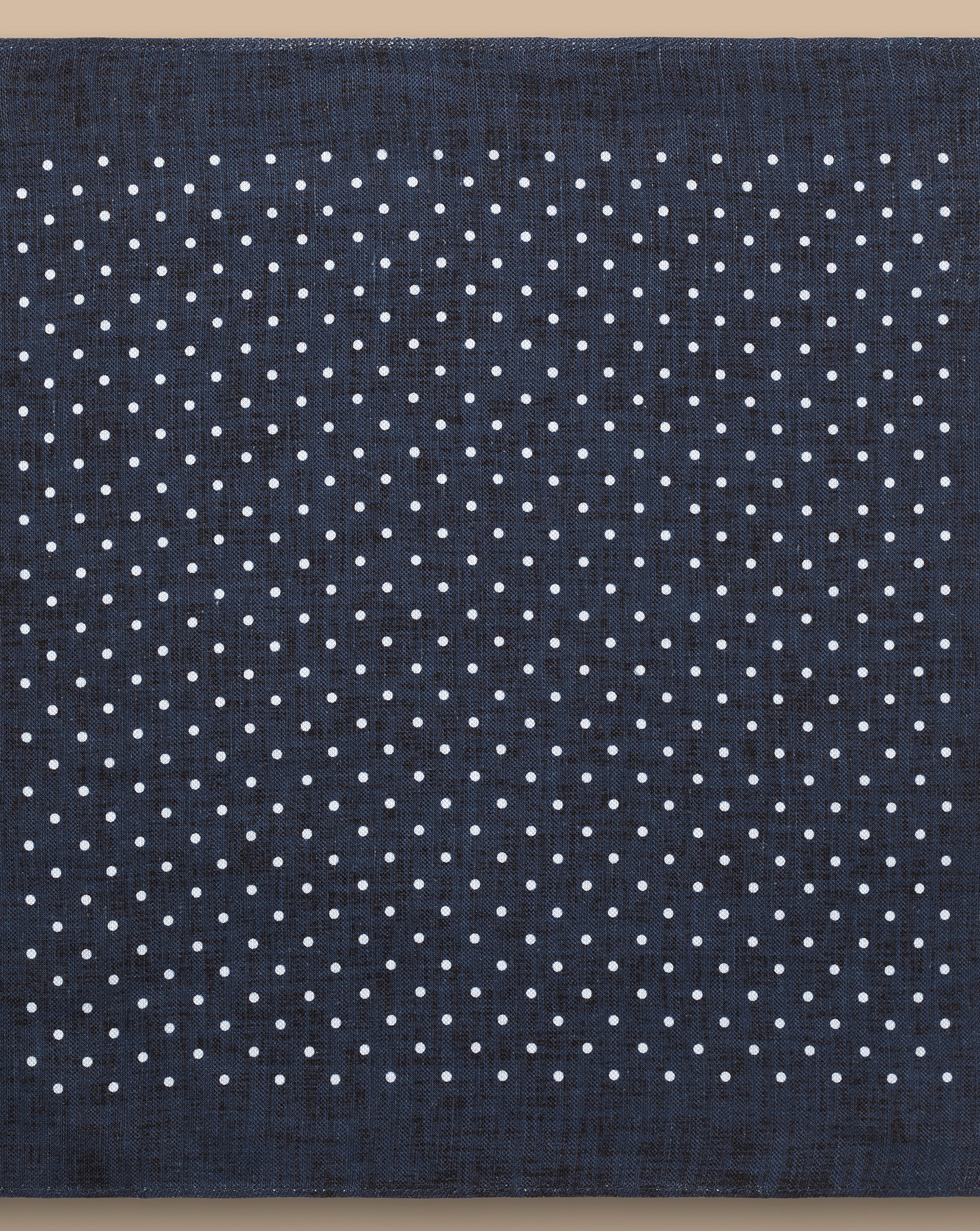 Spot Linen Silk Pocket Square - French Blue