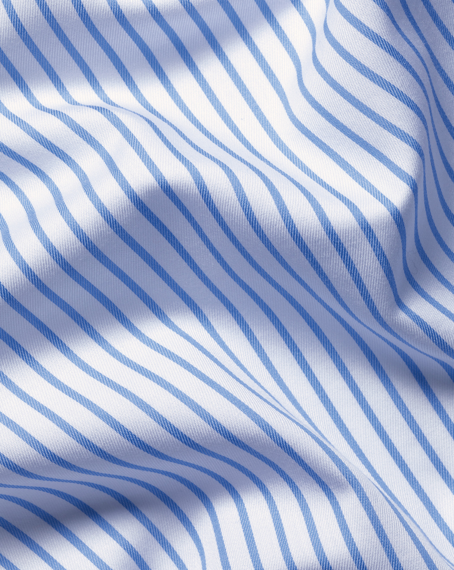 Non-Iron Twill Stripe Shirt - Cornflower Blue