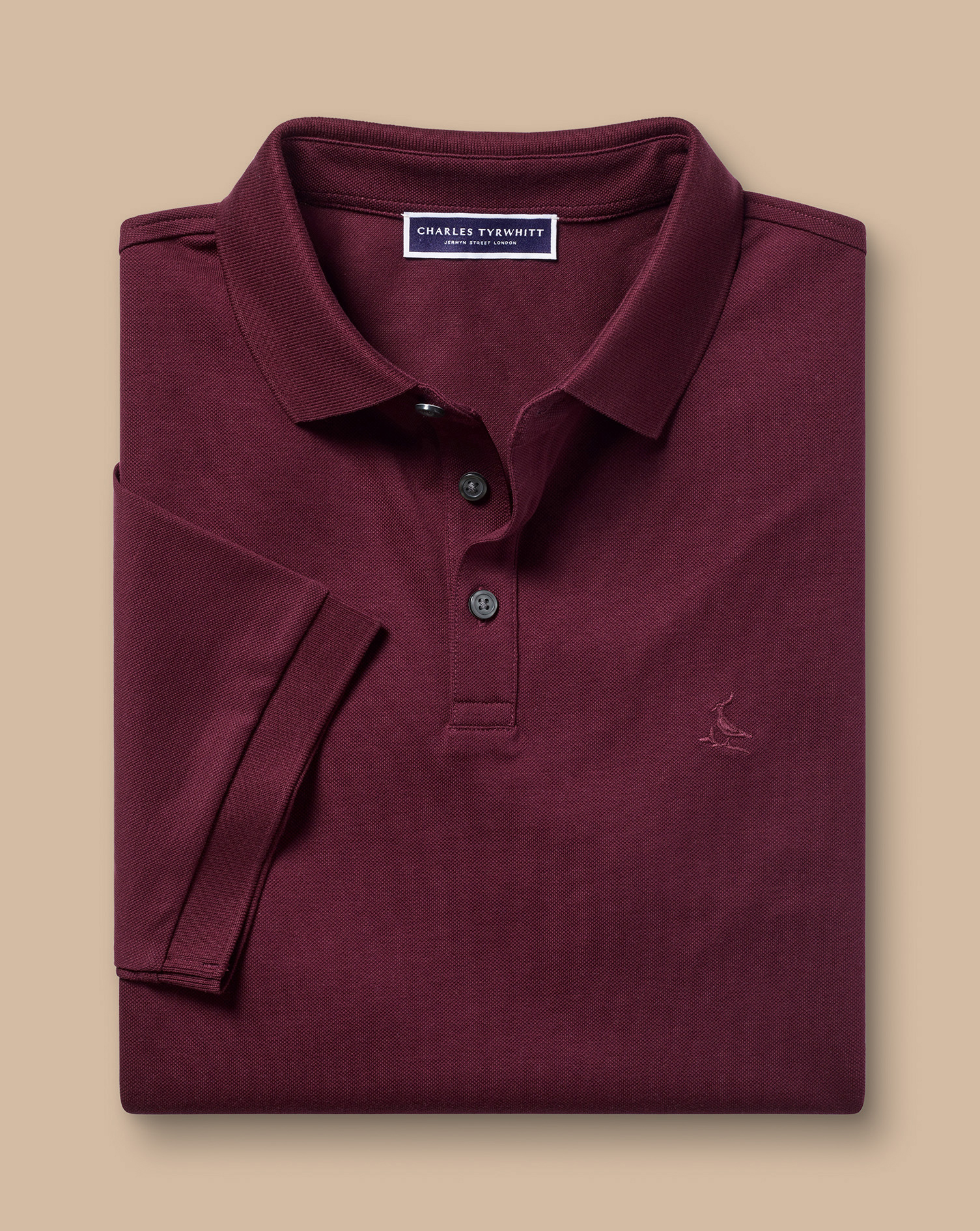 Tyrwhitt Pique Polo - Wine Red