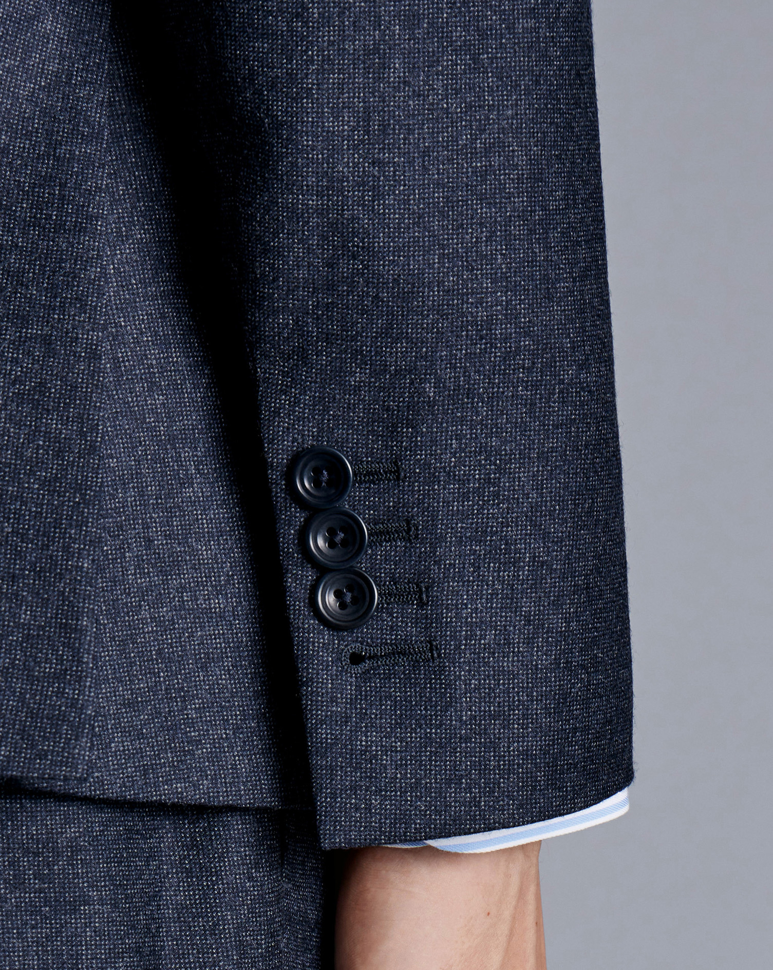 Italian Pindot Suit - Denim Blue