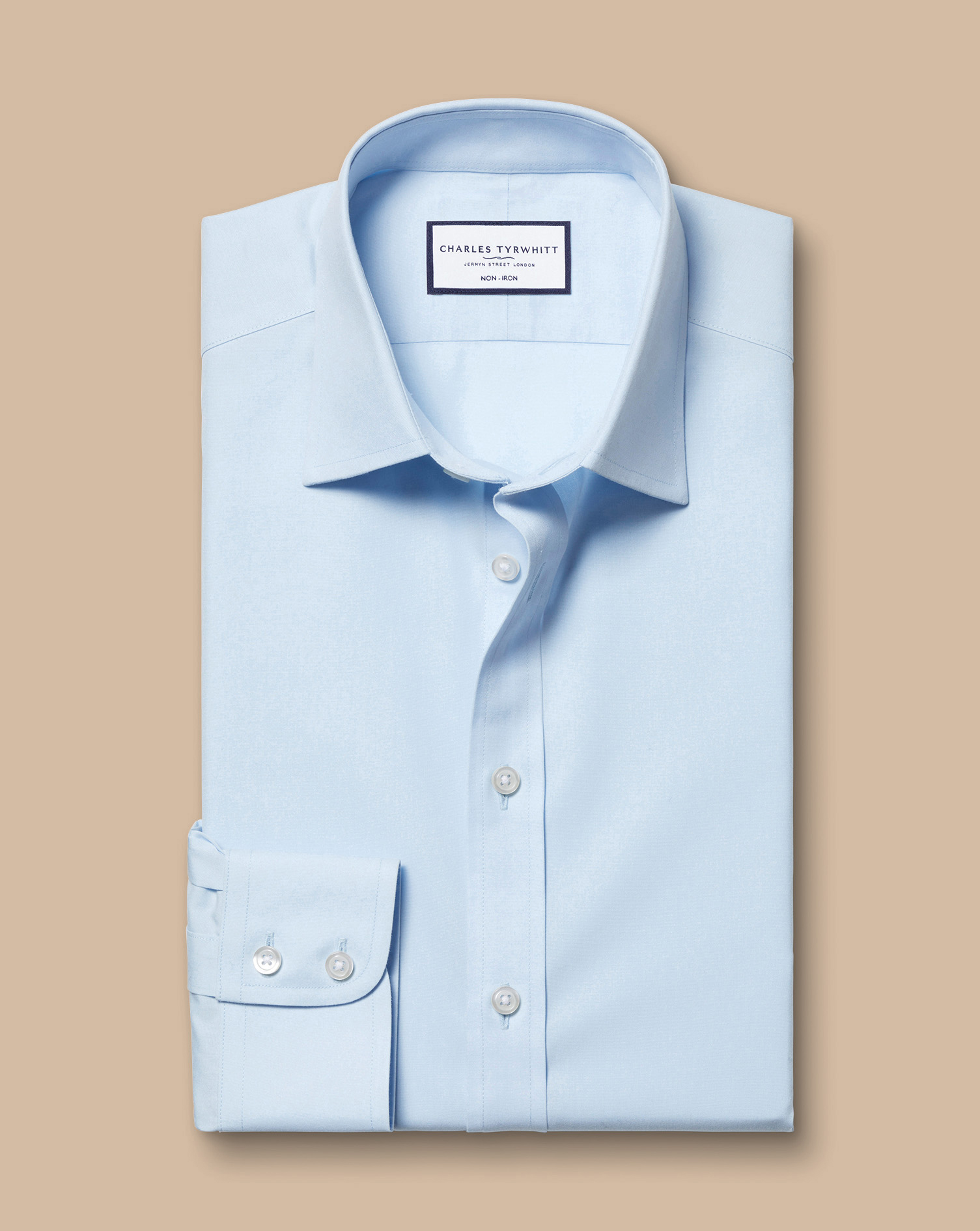 Non-Iron Poplin Shirt - Sky Blue