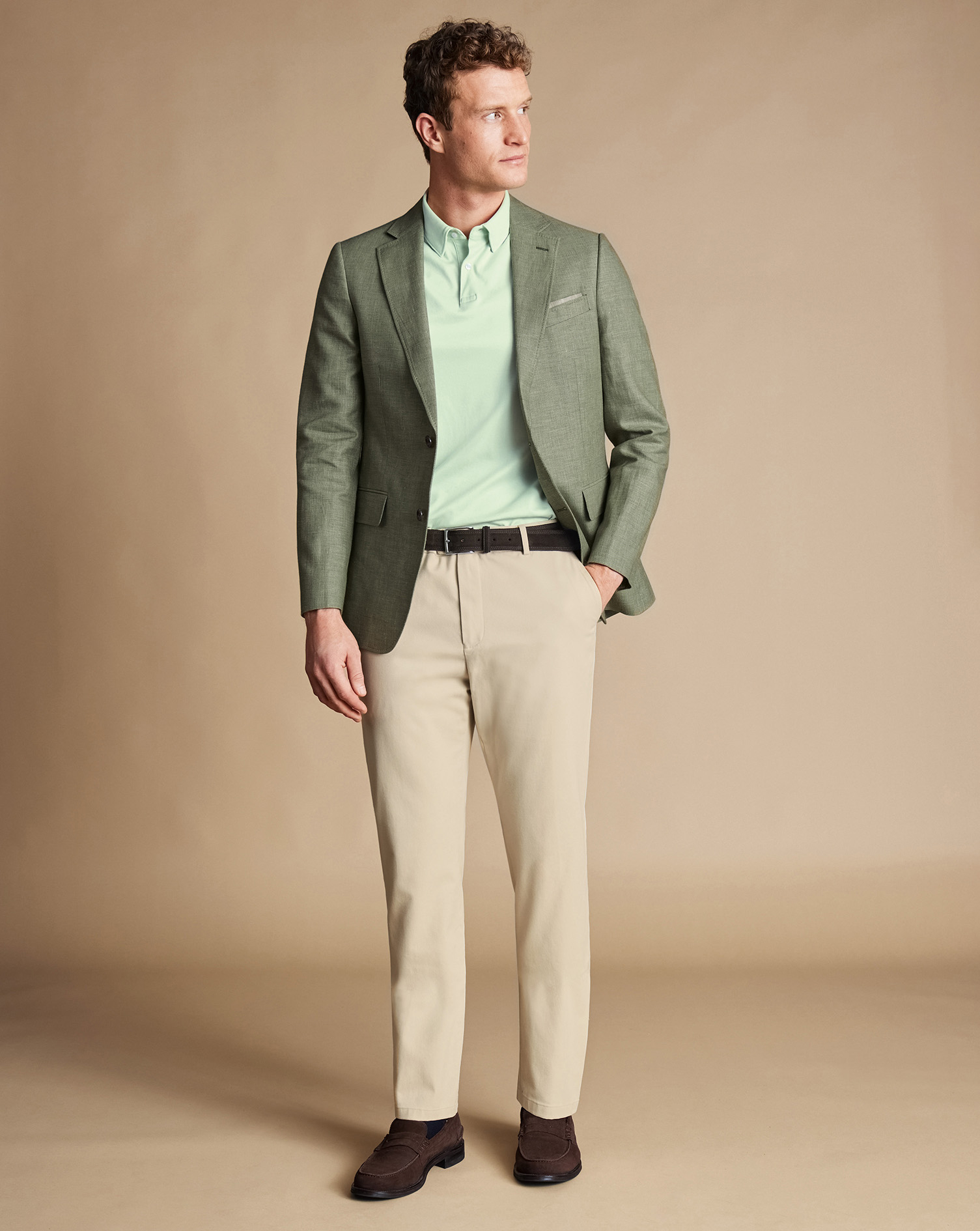 Linen Cotton Jacket - Sage Green