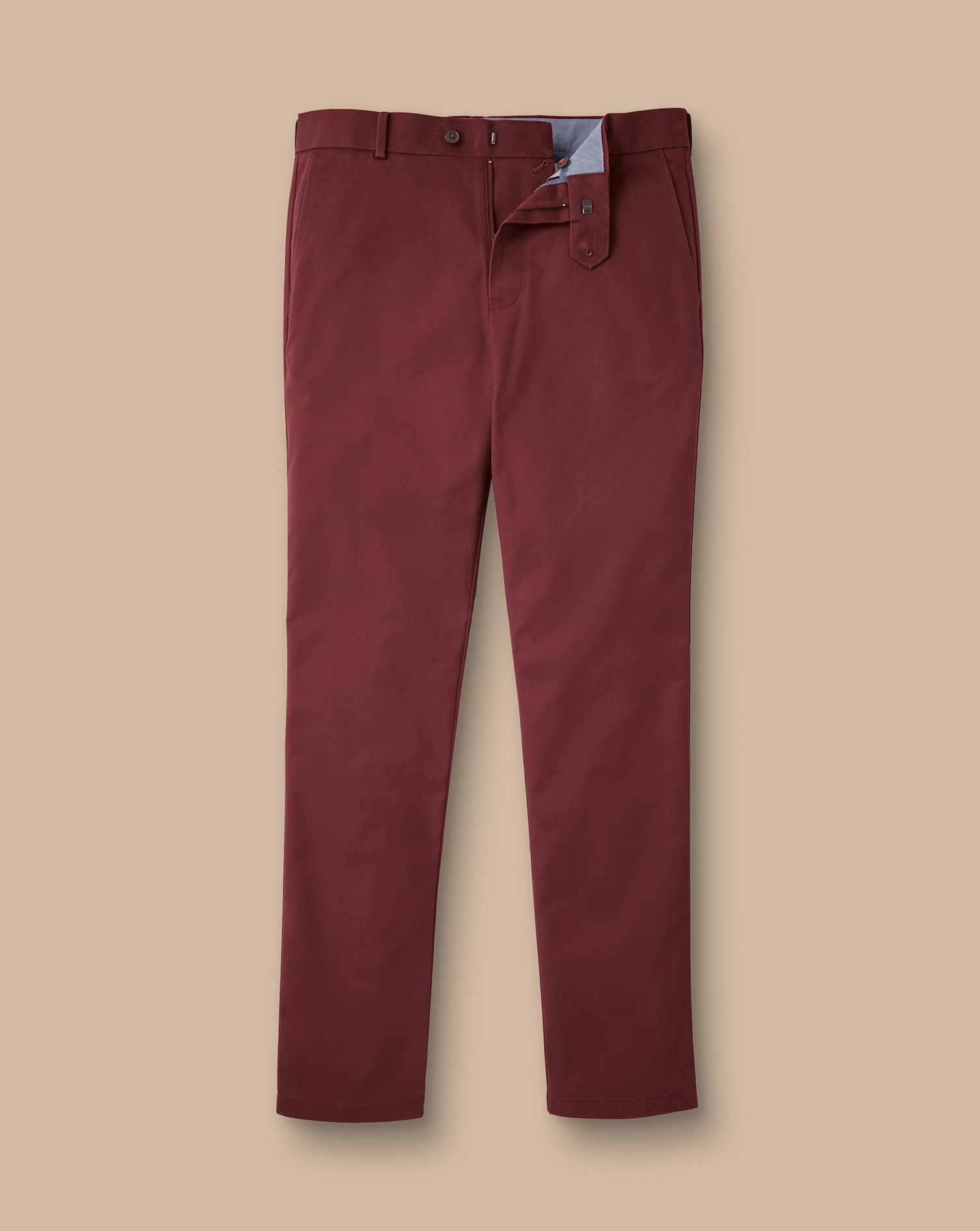 Ultimate Non-Iron Chinos - Maroon Red