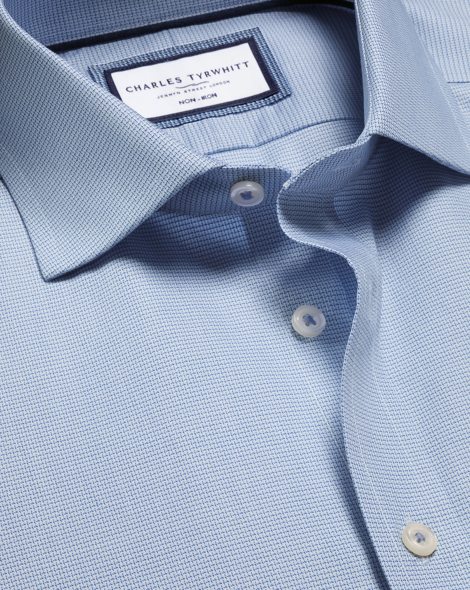 Non-Iron Westminster Weave Shirt - Sky Blue