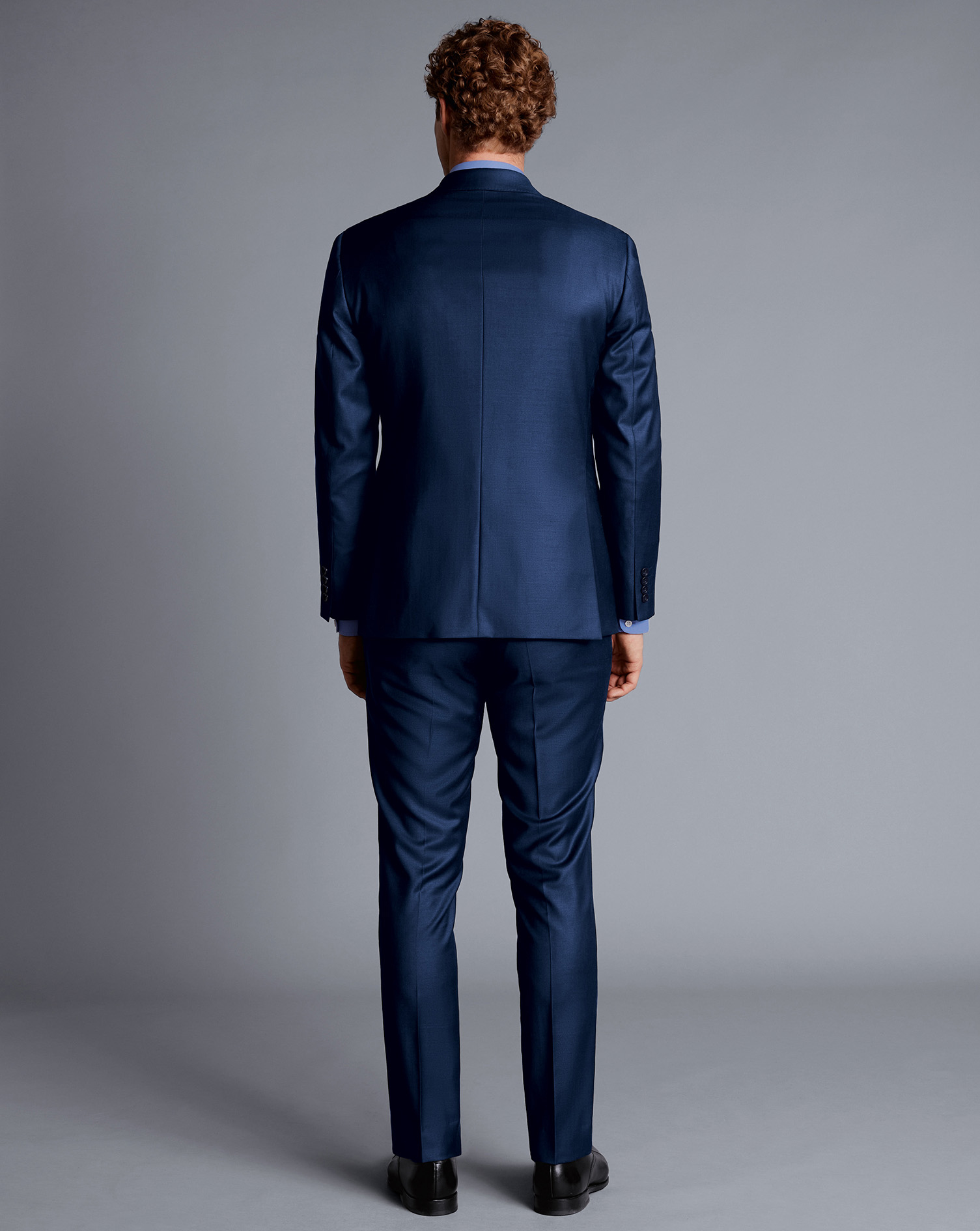 Natural Stretch Twill Suit - Mid Blue