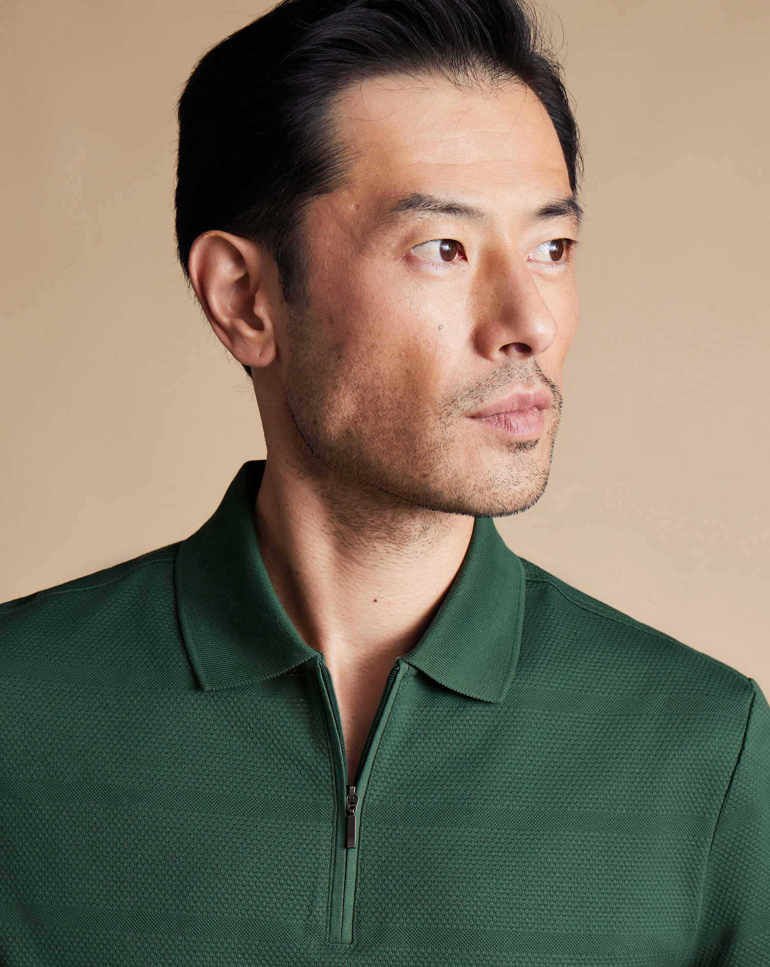 Performance Textured Polo - Green