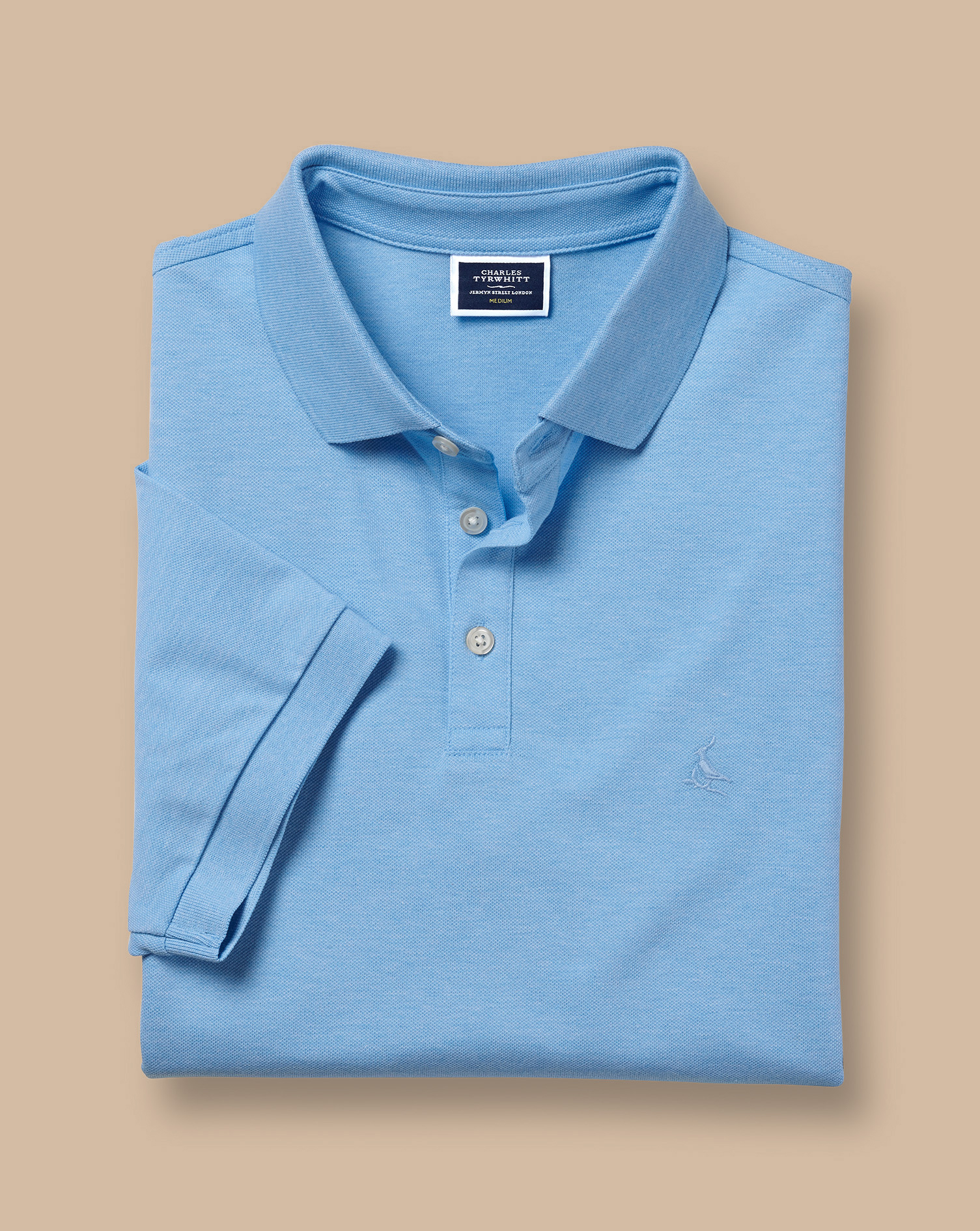 Tyrwhitt Pique Polo - Light Blue