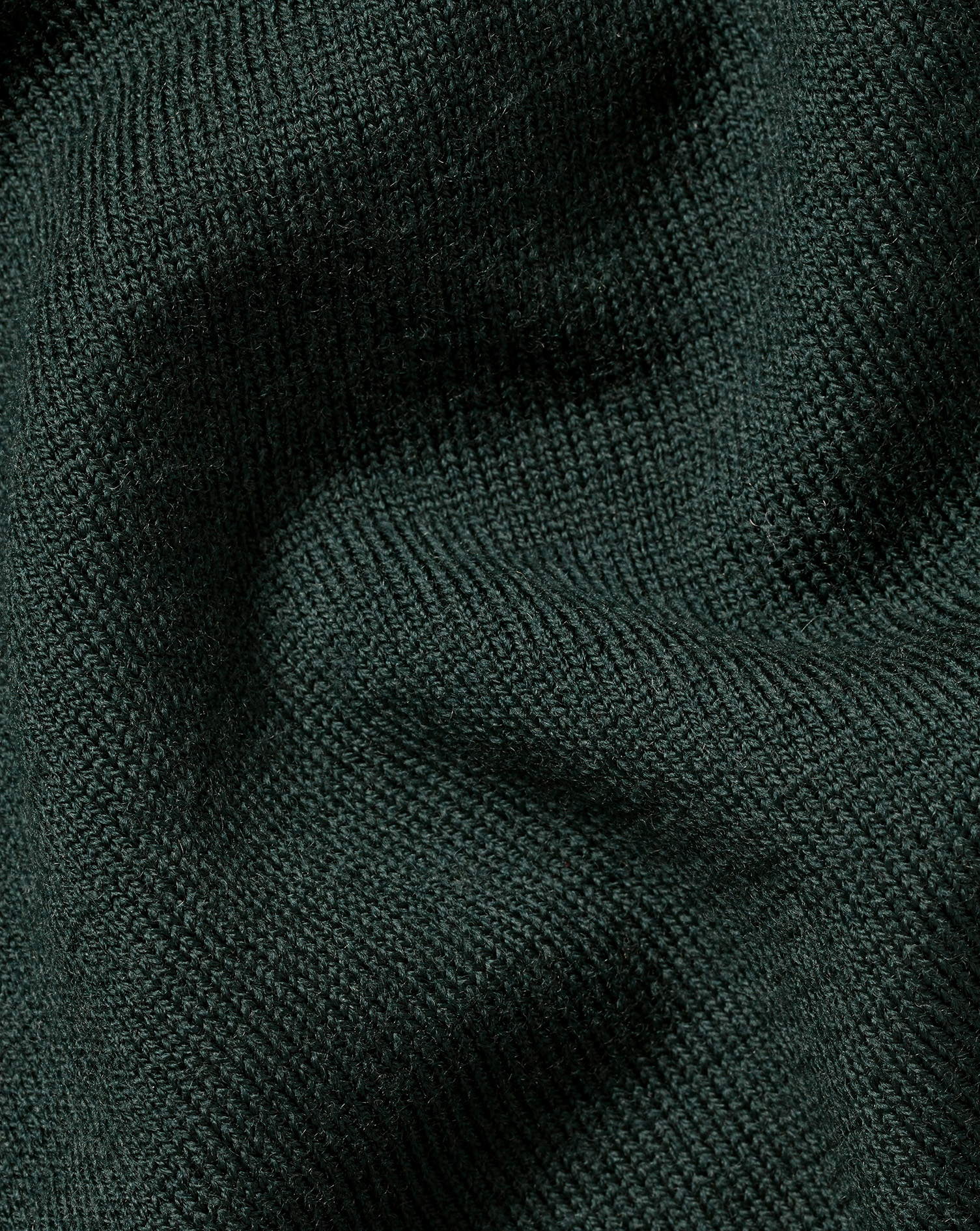 Merino Zip Neck Jumper - Forest Green