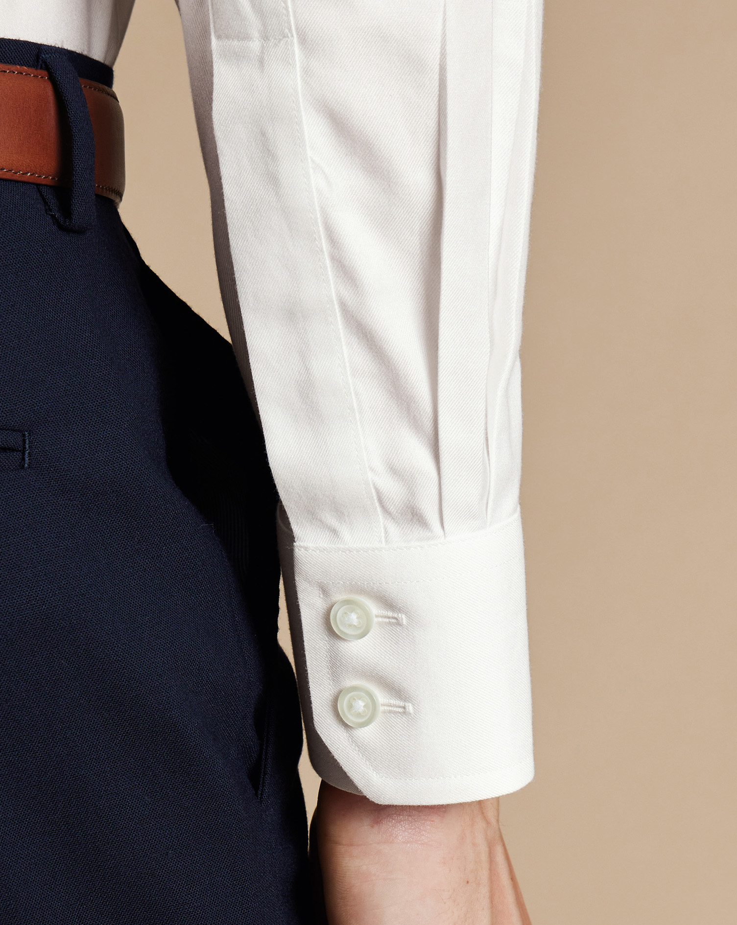 Non-Iron Twill Shirt - Ivory