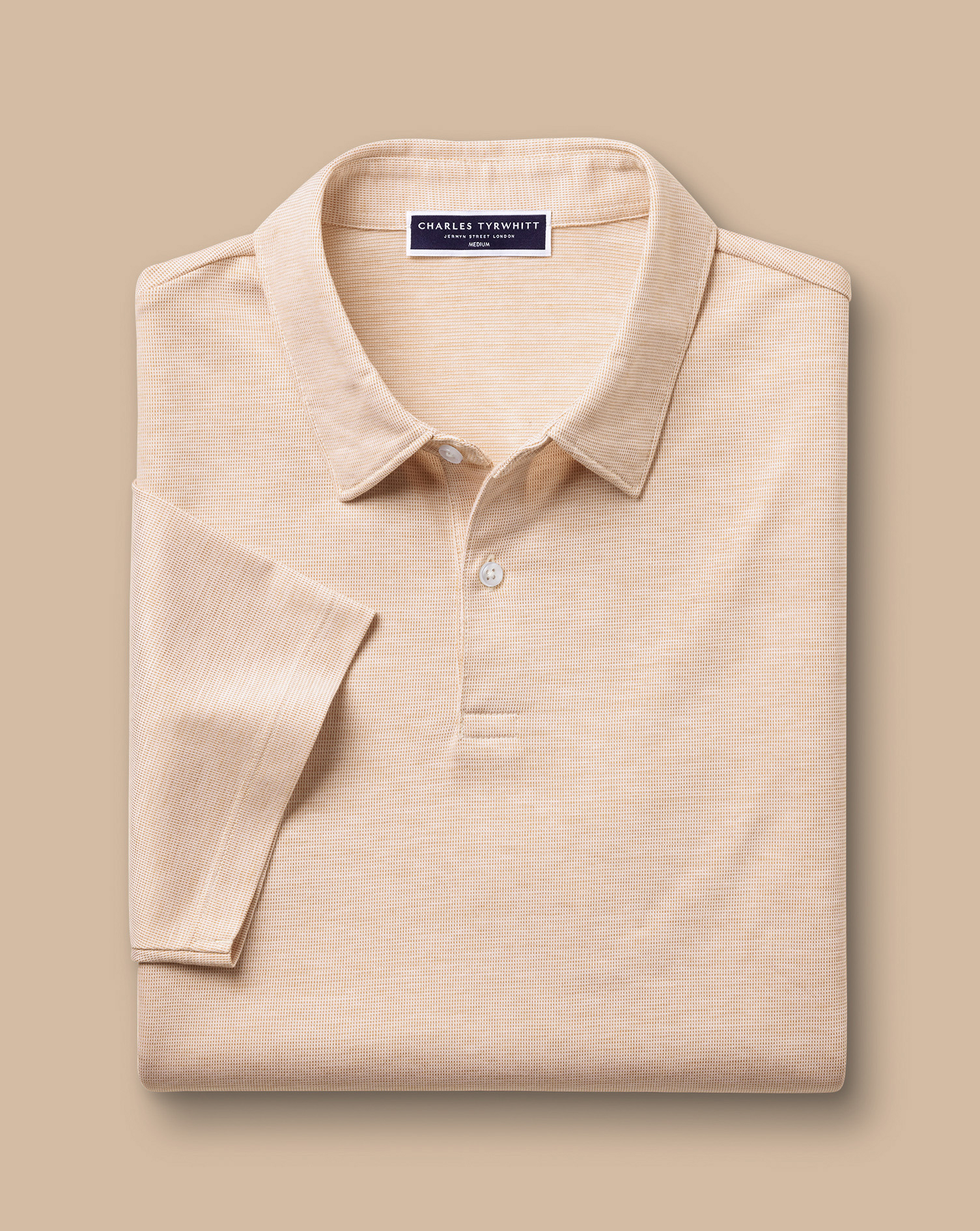 Performance Semi Plain Polo - Gold