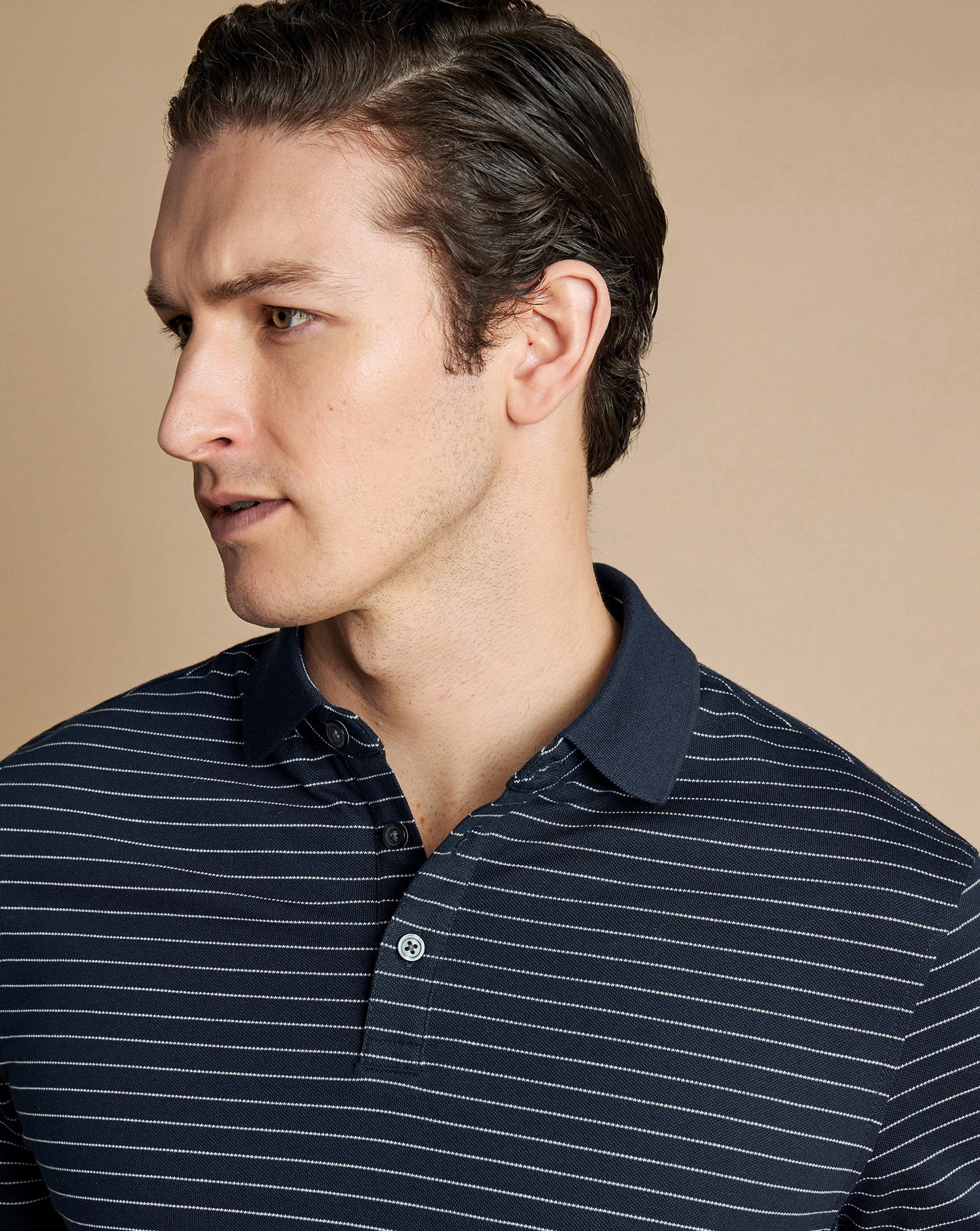 Tyrwhitt Pique Polo - Navy & White