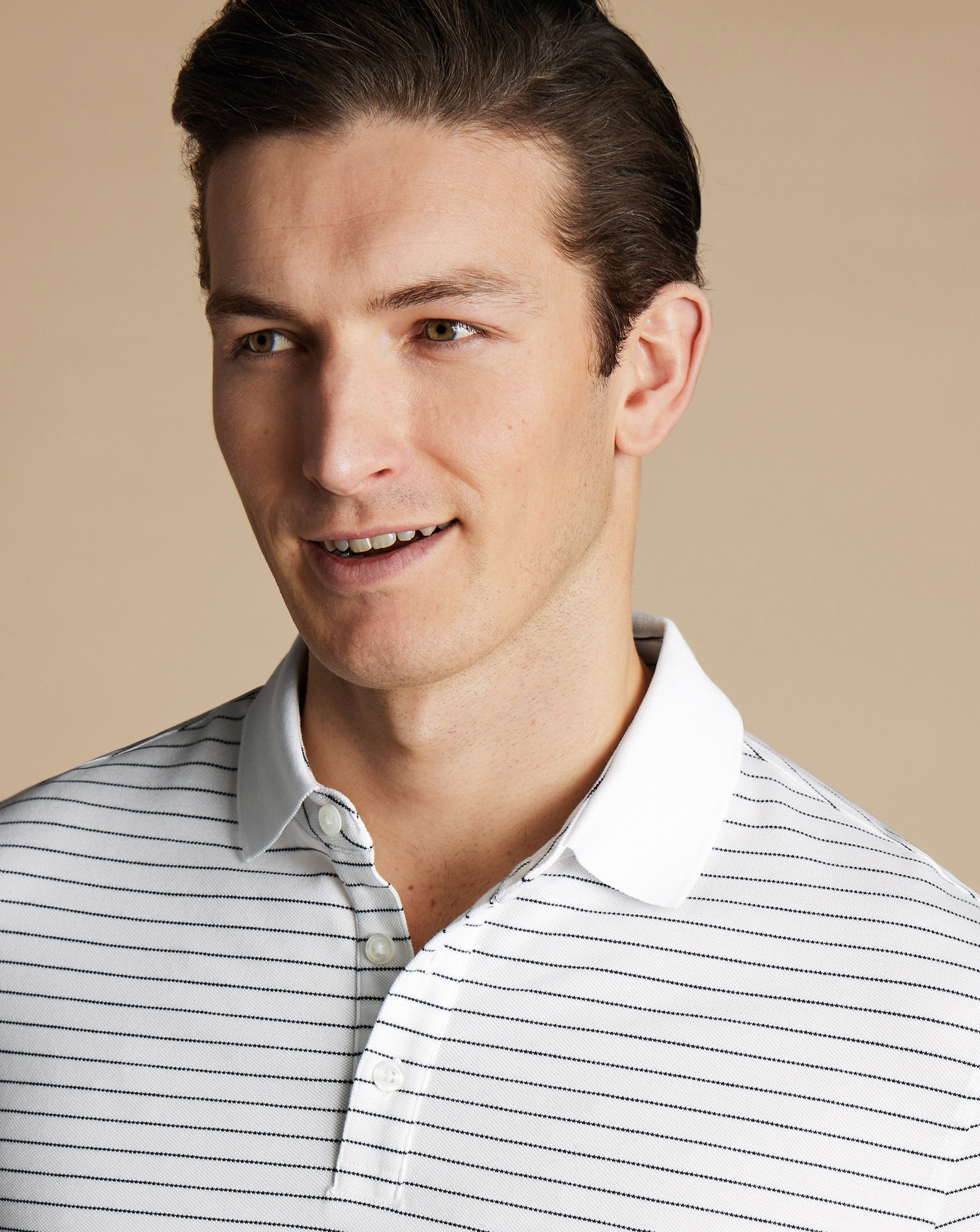 Tyrwhitt Pique Polo - White & Navy