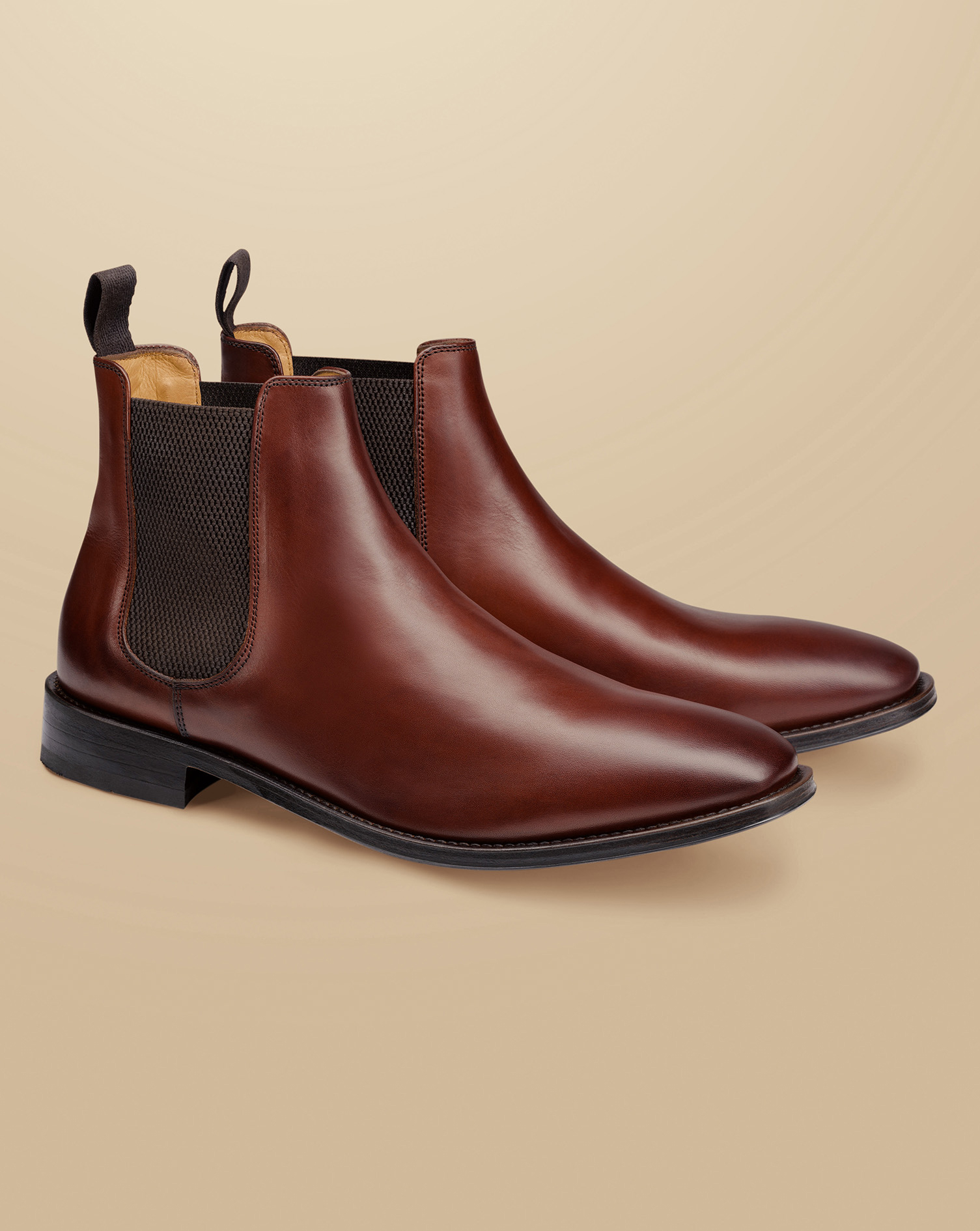 Leather Chelsea Boots - Chestnut Brown